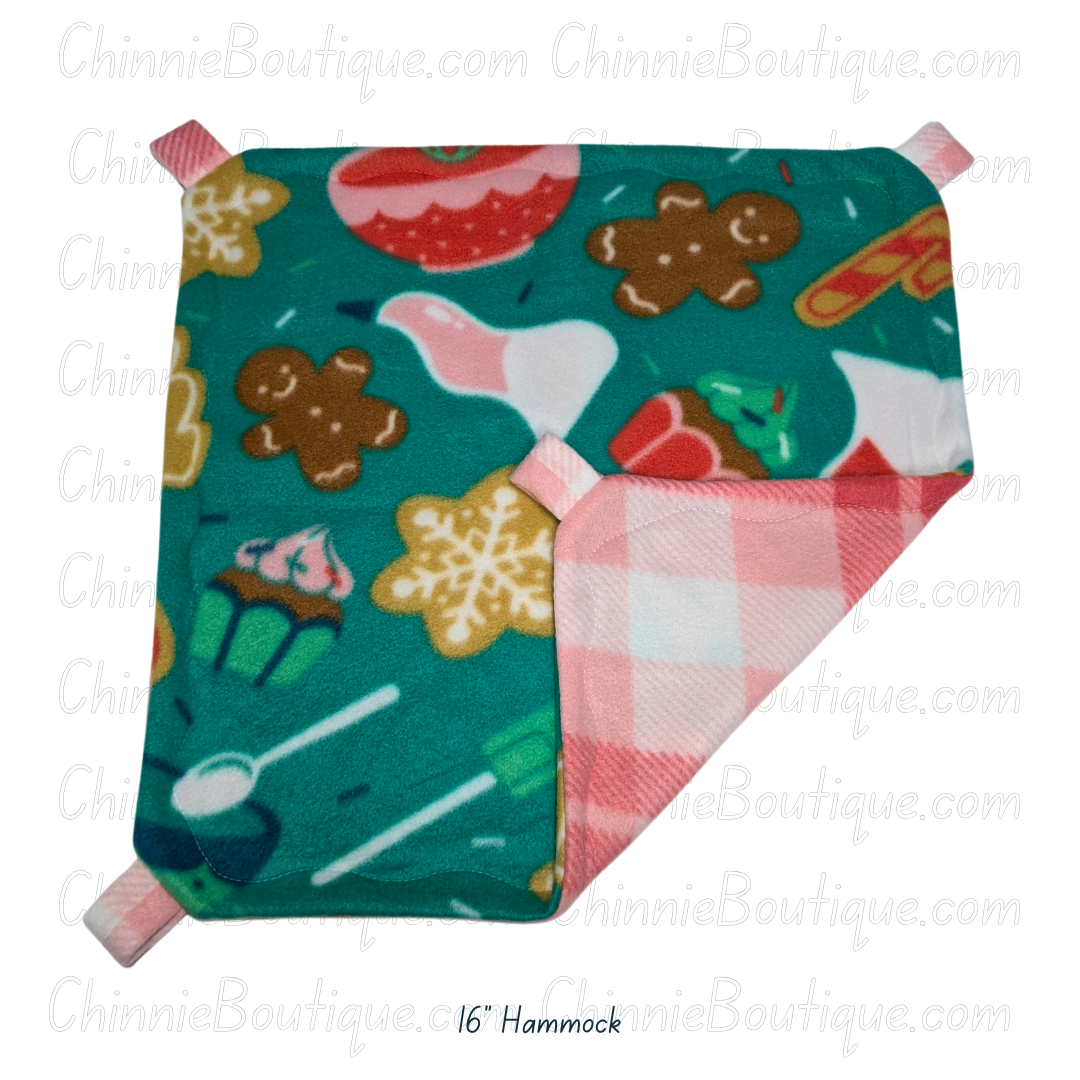 16" Christmas Cookies Fleece Hammock