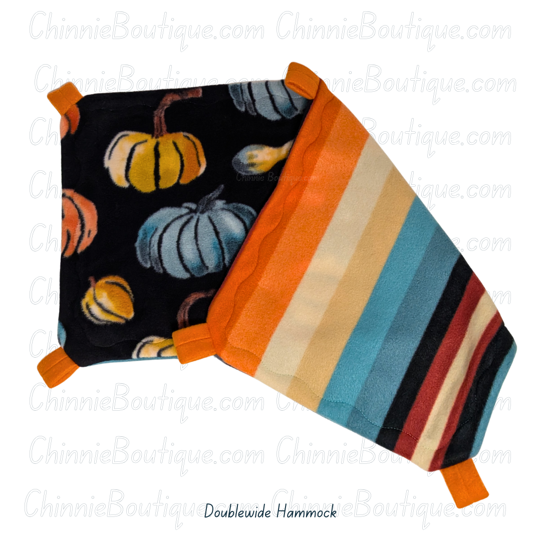 Pocus Pumpkins Double-Wide Fleece Hammock