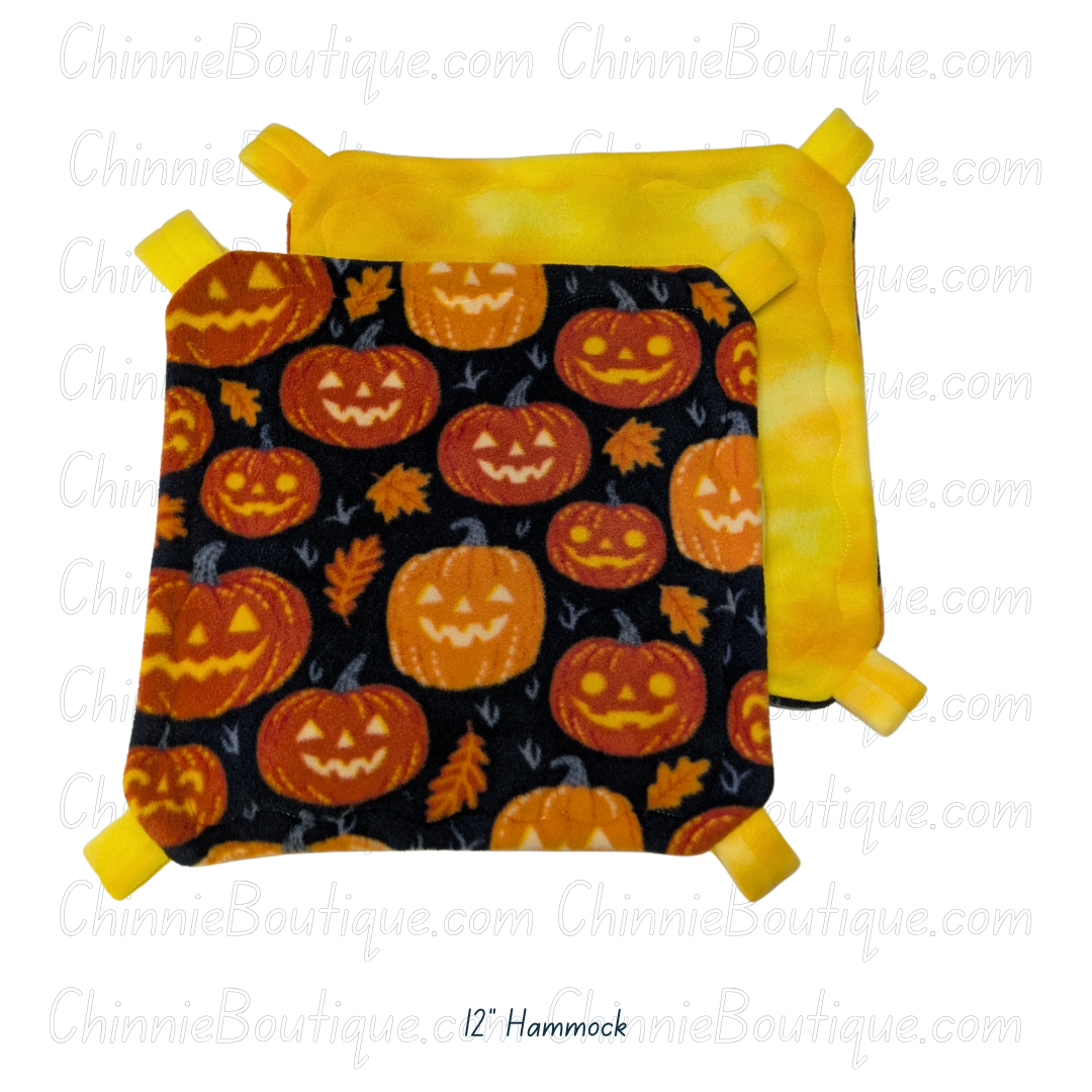 12" Jack-O-Lantern Fleece Hammock