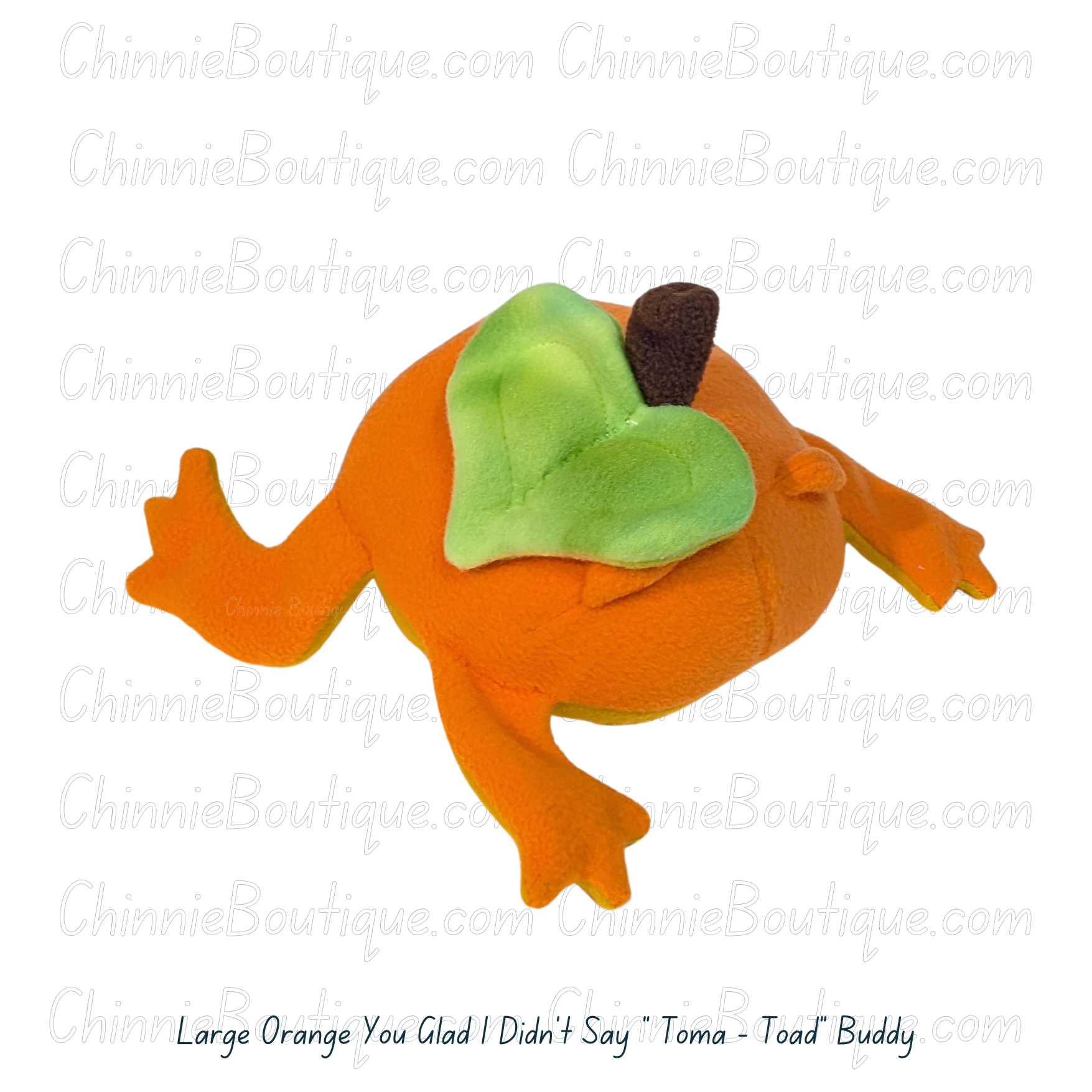 Orange Pumpkin Frog Large Cuddle Buddy