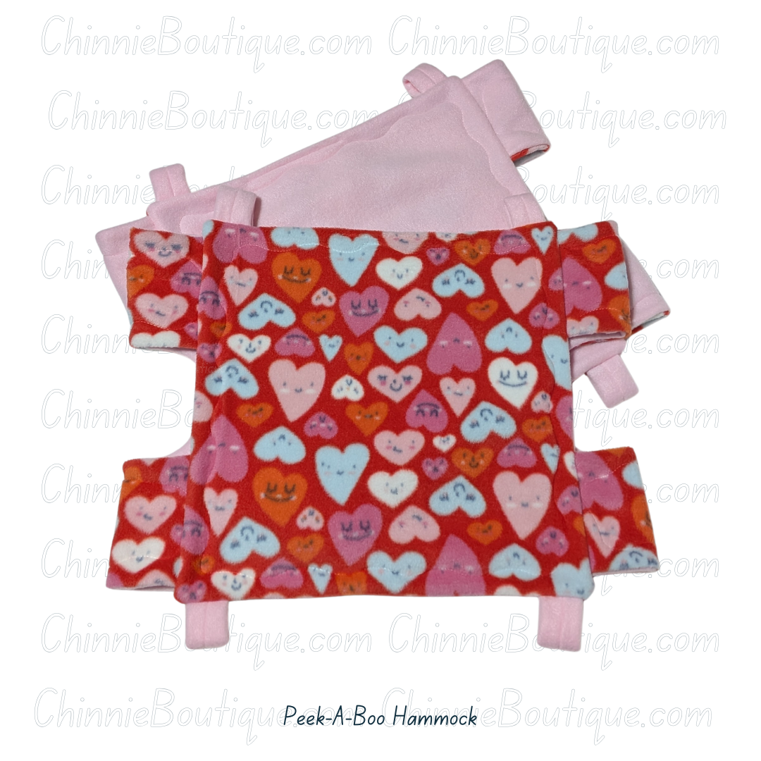 Happy Hearts Reversible Peek - A - Boo Hammock