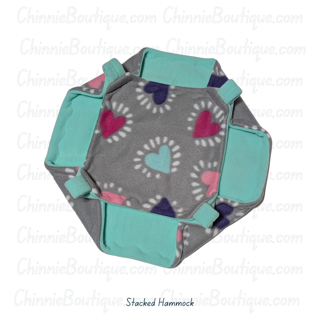 Minty Heart Stacked Hammock
