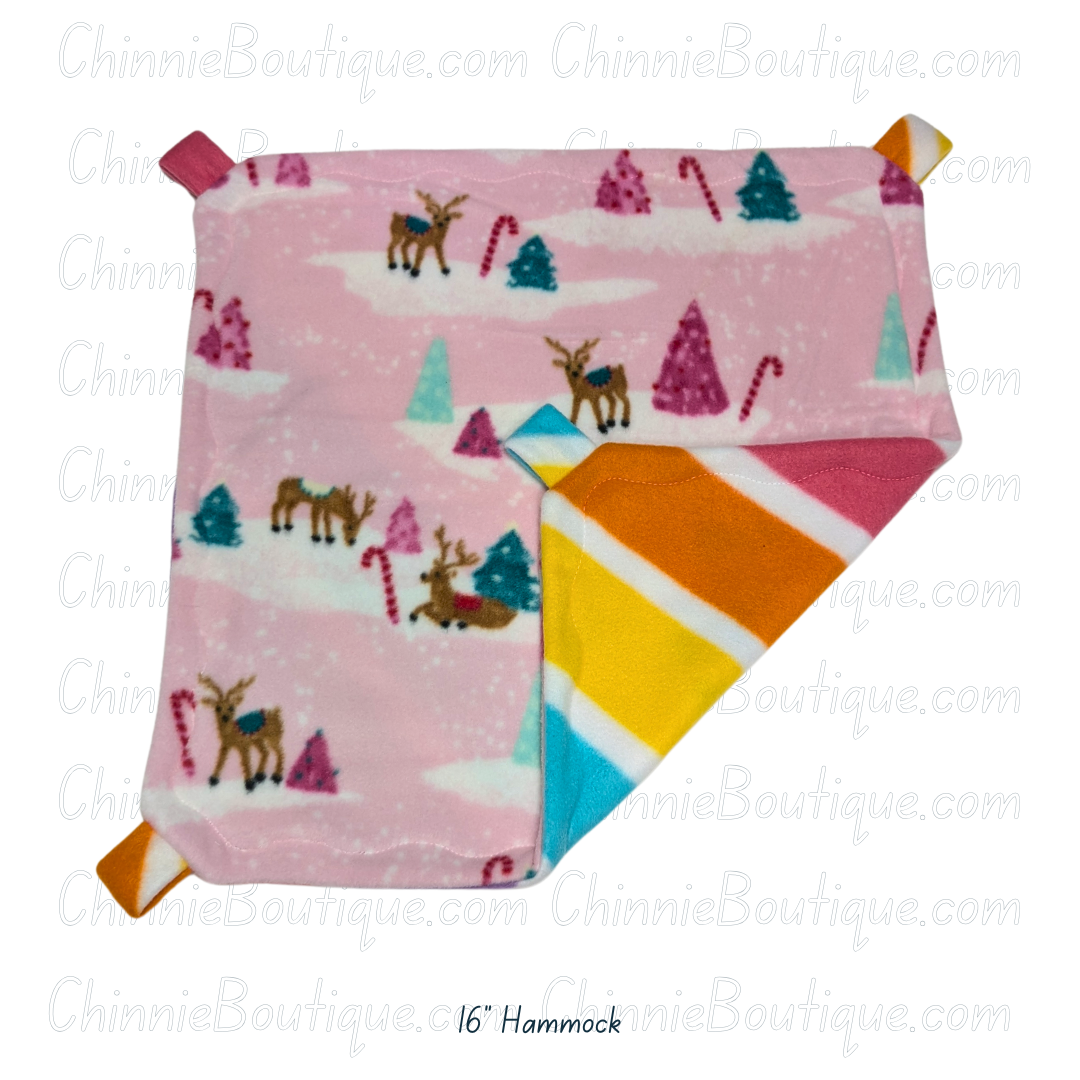 16" Pastel Deer Fleece Hammock