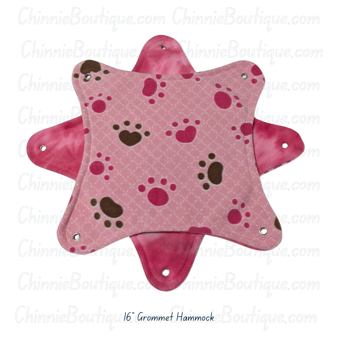 16" Pink Paws Grommet  Hammock
