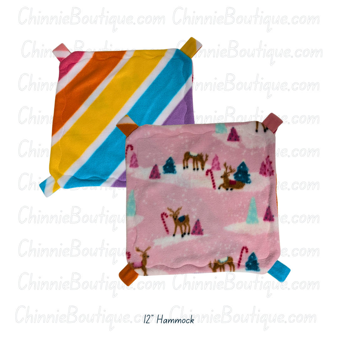 12" Pastel Deer Fleece Hammock