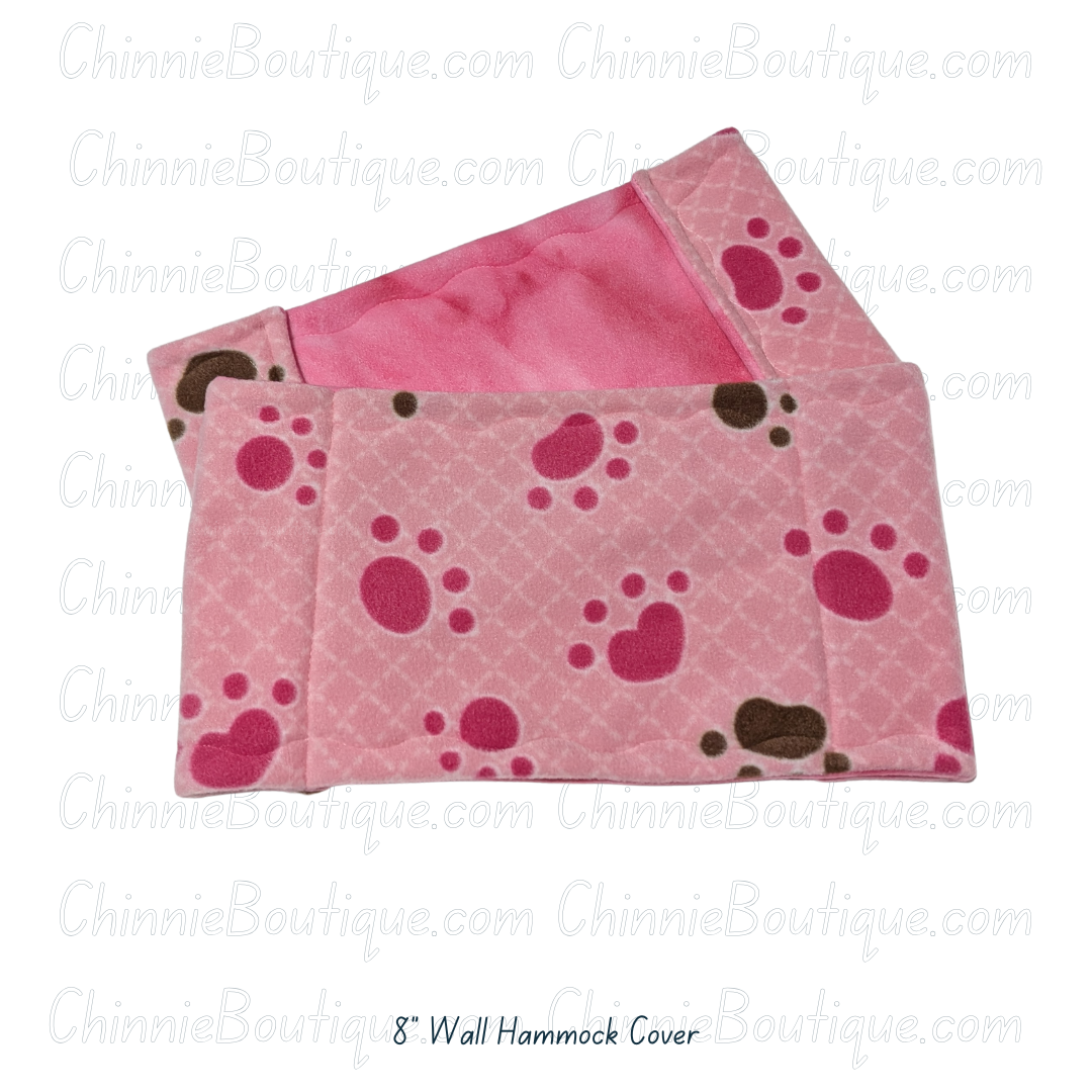 8" Pink Paws Wall Hammock Cover