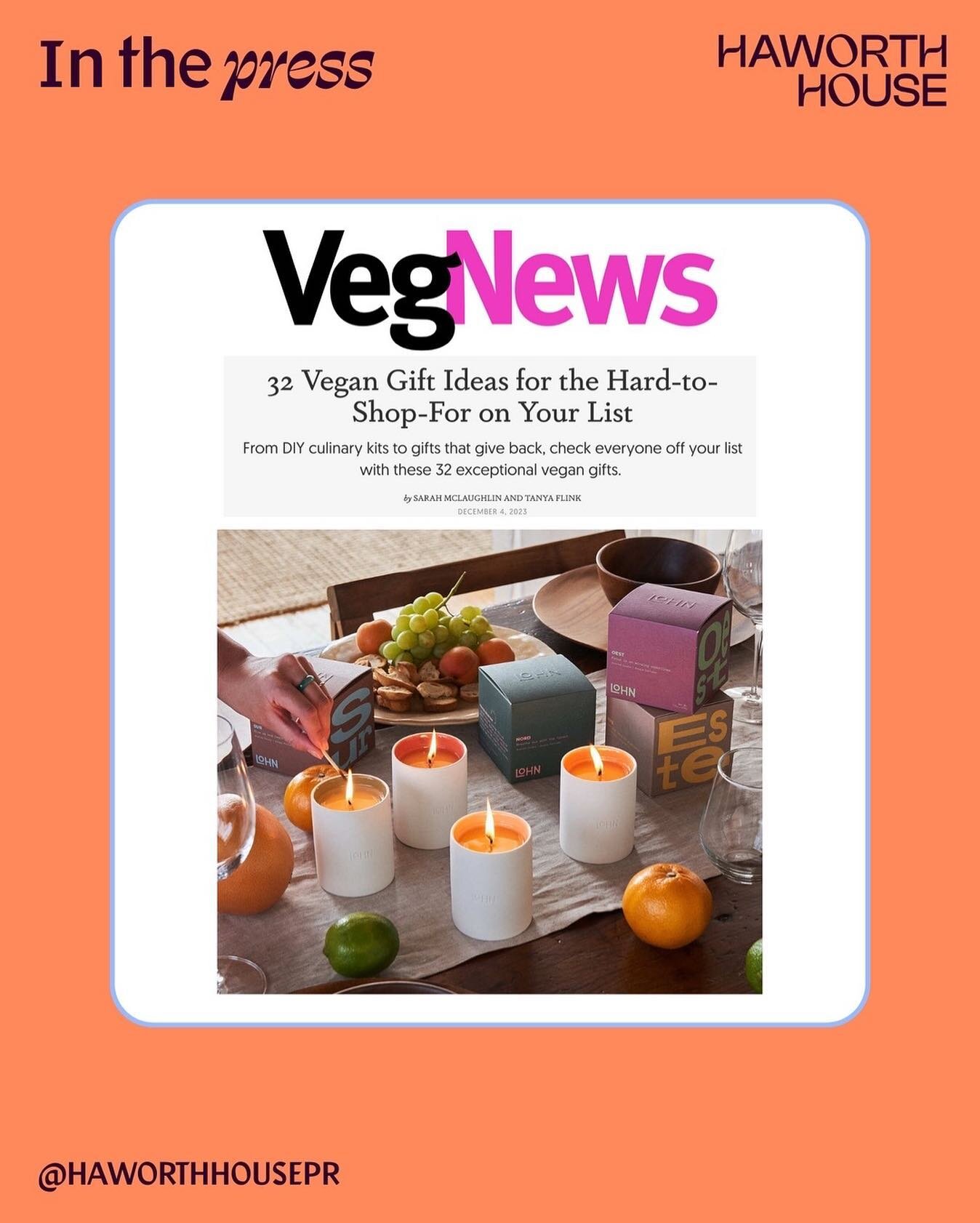 LOHN&rsquo;s Forage collection featured as a vegan gift idea in @vegnews 🌱🗞 Thank you @sarahmclaughlin for including them 🫶