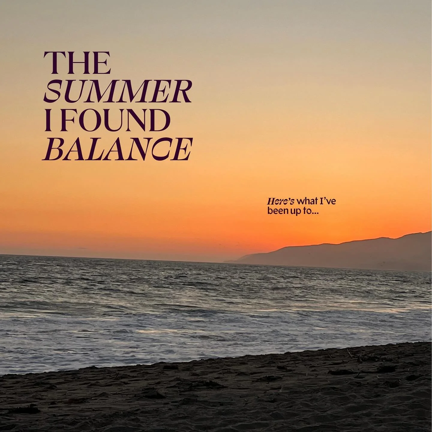 The summer I found balance&hellip; and finally posted about it 🌞