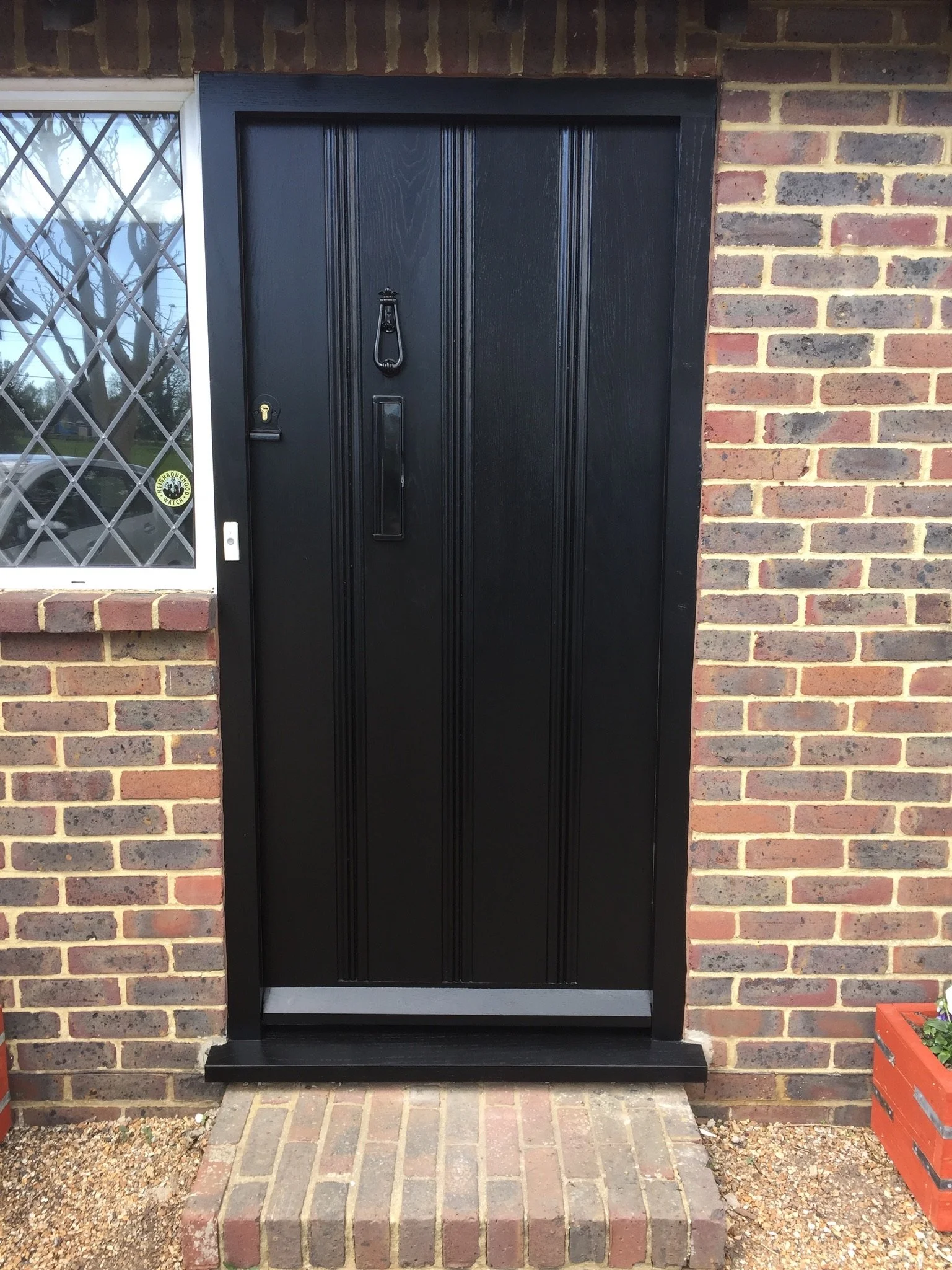 Painted oak front door
