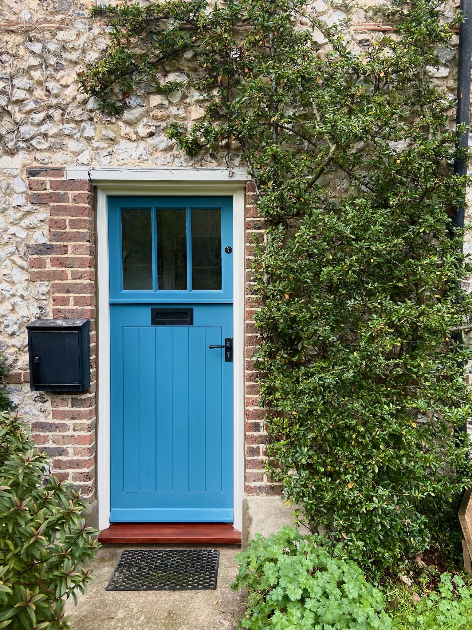 Painted Blue hardwood stable door