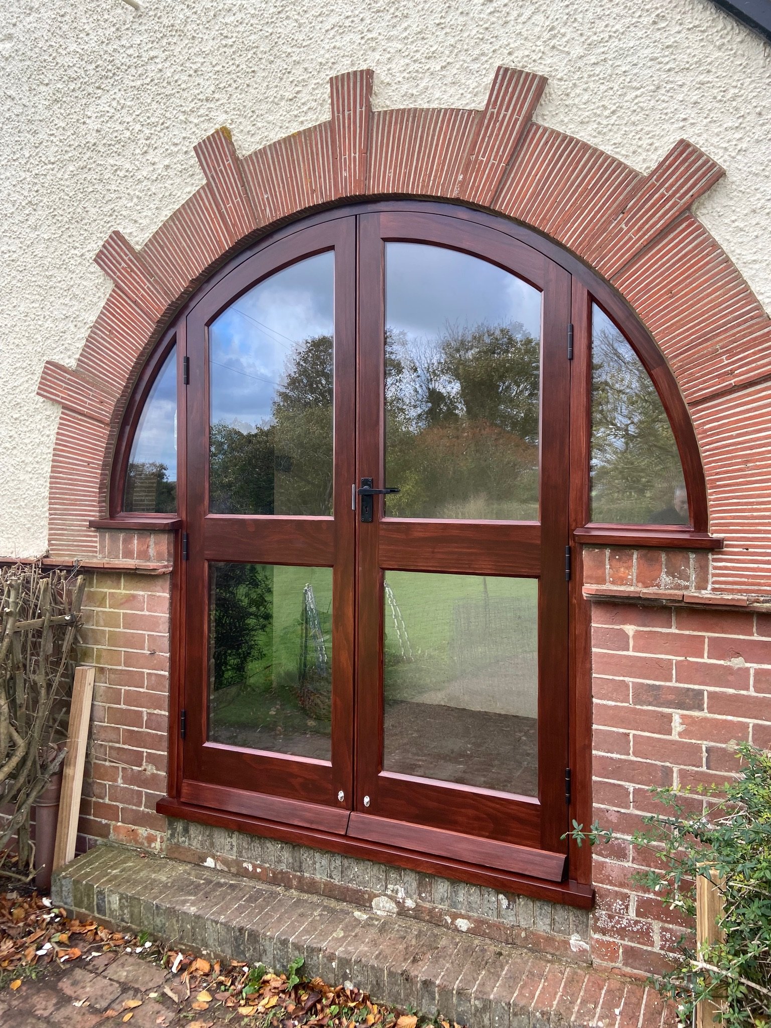 Stained Accoya french doors