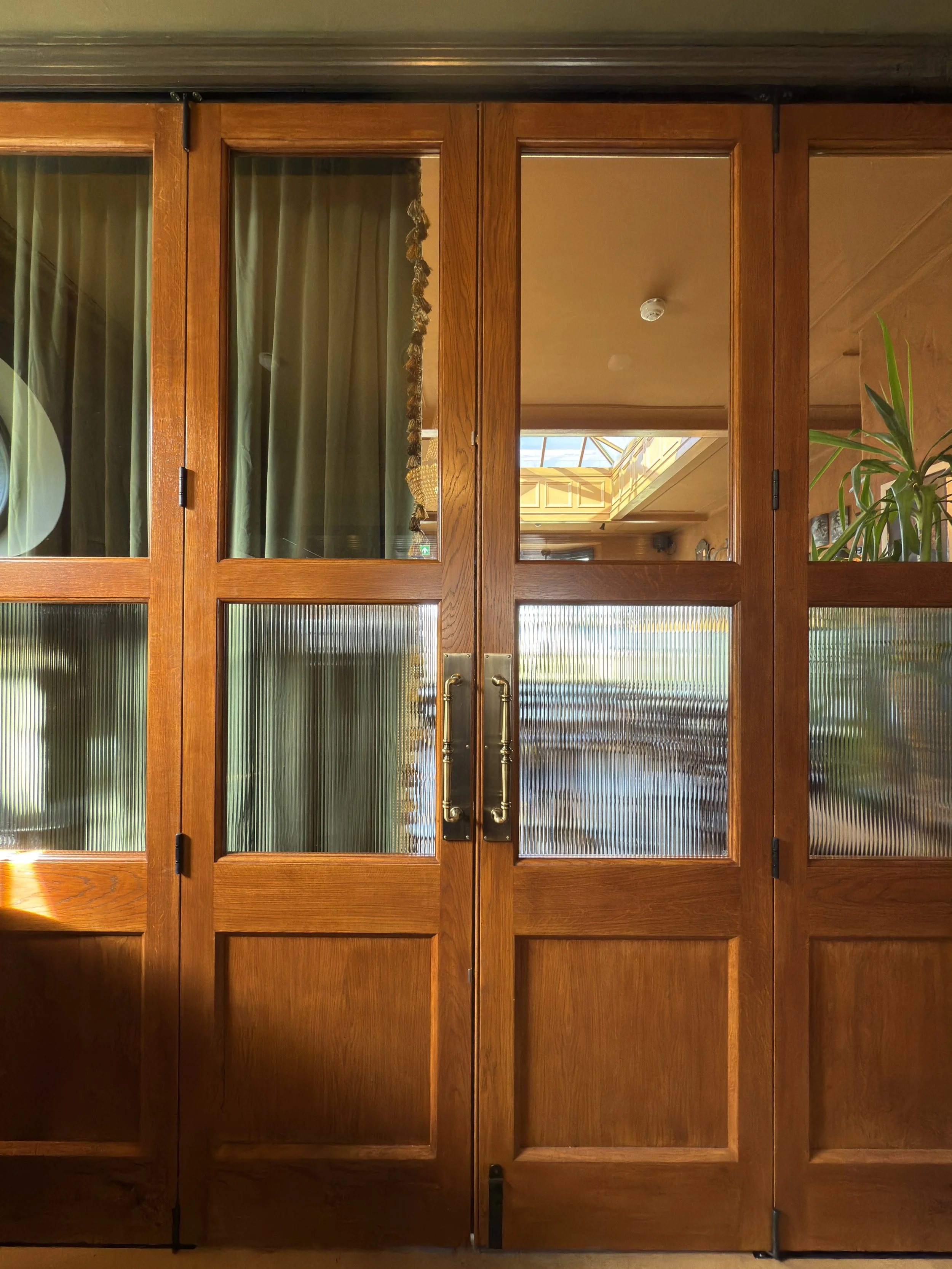 Oak bi-fold doors