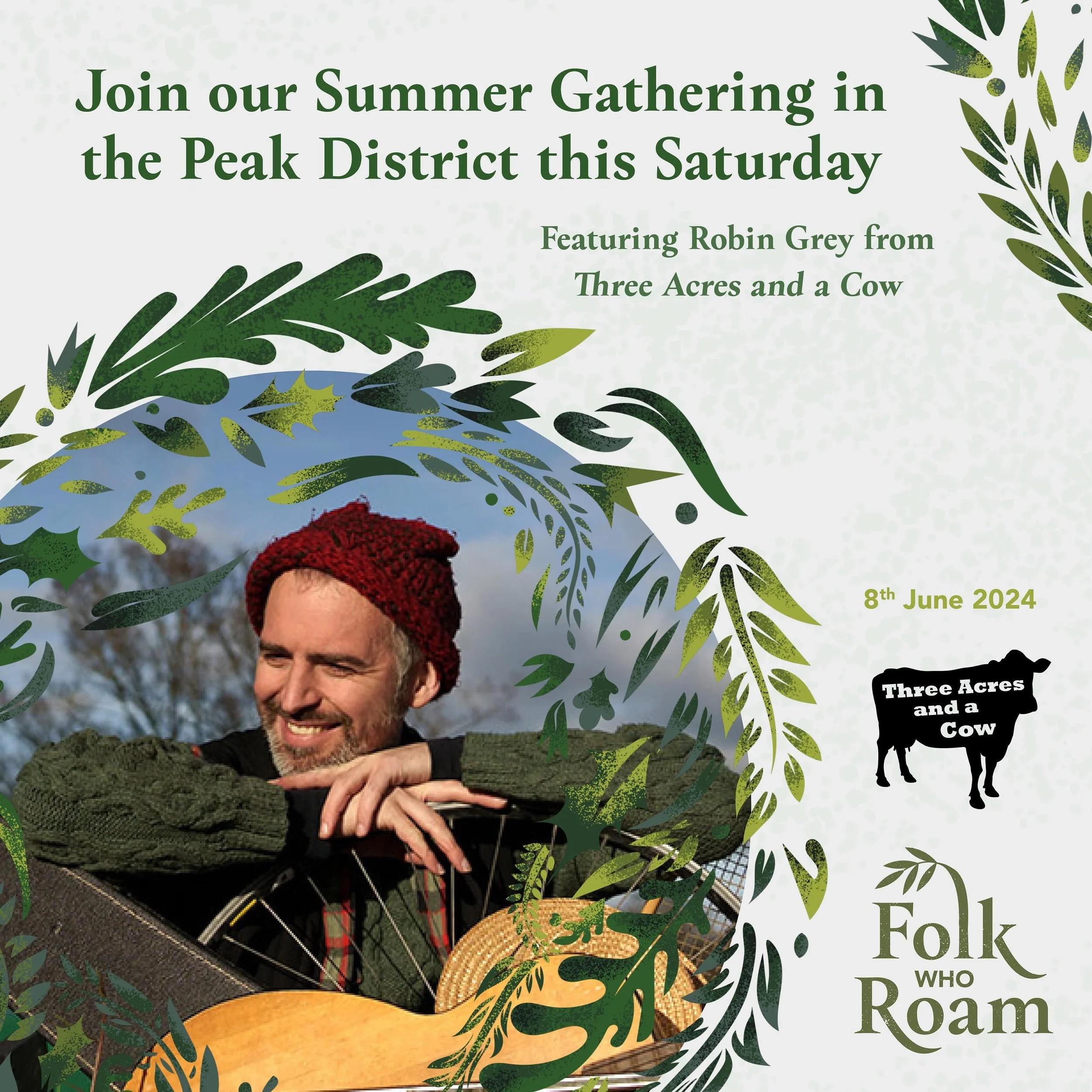 We&rsquo;re delighted that Robin Grey from Three Acres and a Cow will be joining our summer gathering this Saturday, to perform a selection of songs around the theme of land access/protest. 

Join us from 12pm for a picnic followed by a session learn