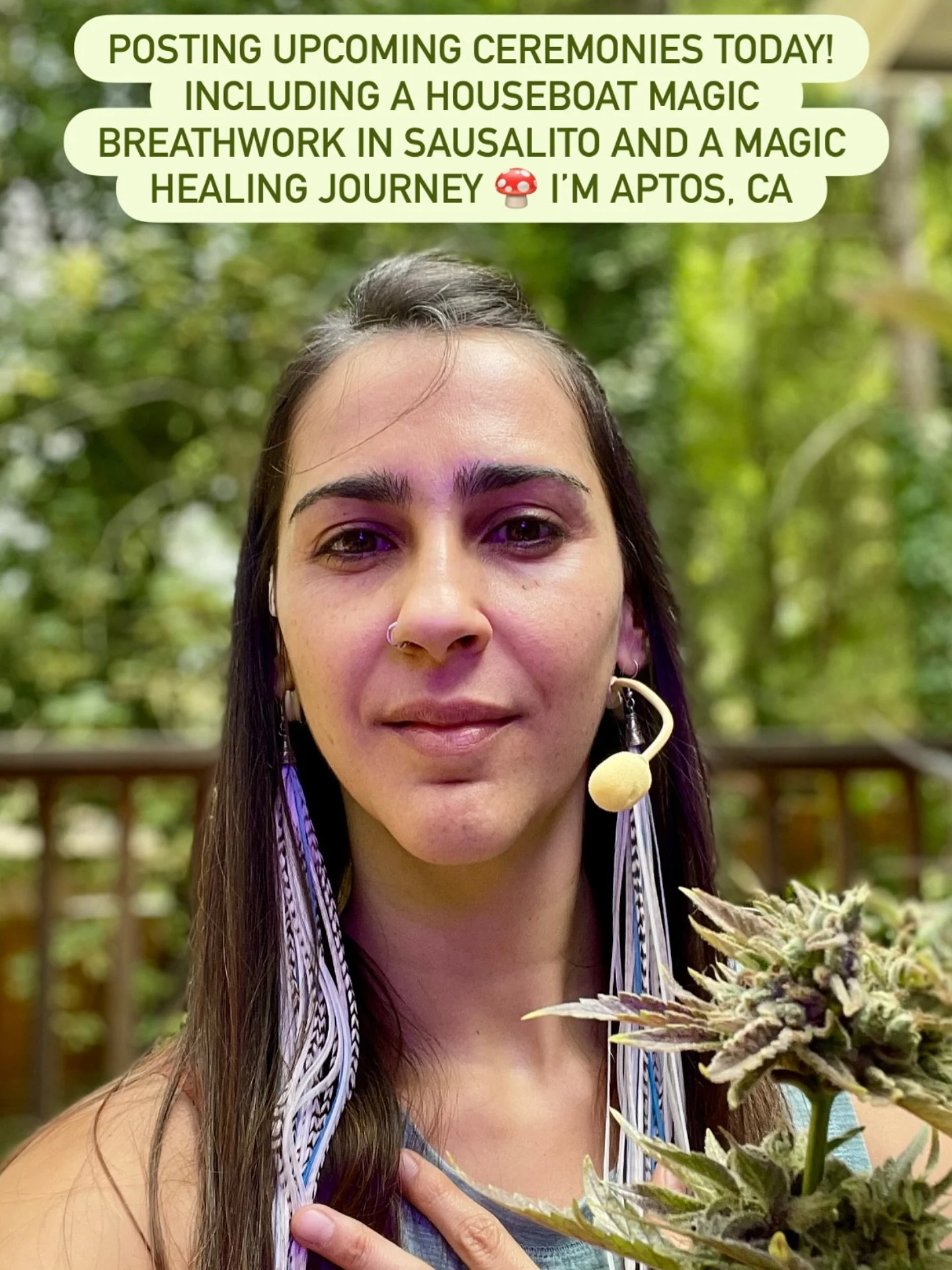 Psychedelic Summer Vibes! Posting our Upcoming ceremonies and journeys 💚🌿🍄✨ 

7/20 Santa Cruz CA Magic Hike 🍄 with @psychedelicsantacruz 
7/26 Sausalito CA Houseboat Magic Breathwork 💚
8/16 Aptos CA Magic Healing Journey 🍄

Newsletter coming ou