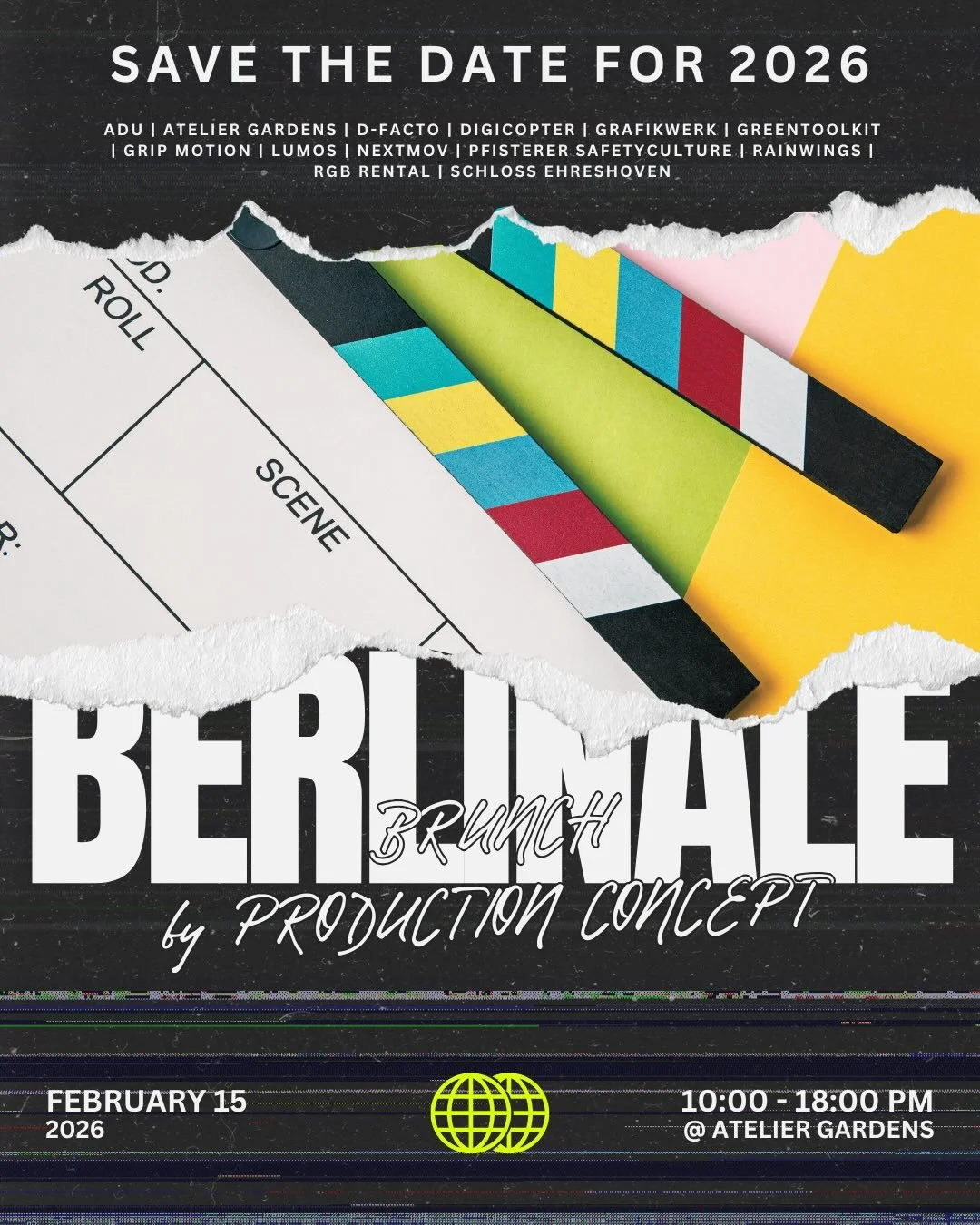 SAVE THE DATE for our annual #berlinale brunch @atelier gardens, february 15th 2026. Show &amp; Tell | Discussions | Drinks &amp; Food with this years partners

@adu_germany @pfisterersafetyculture @ateliergardens.berlin @gripmotion.de @dfactomotion 