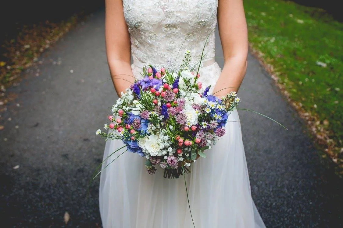colourful country bridal bouquet