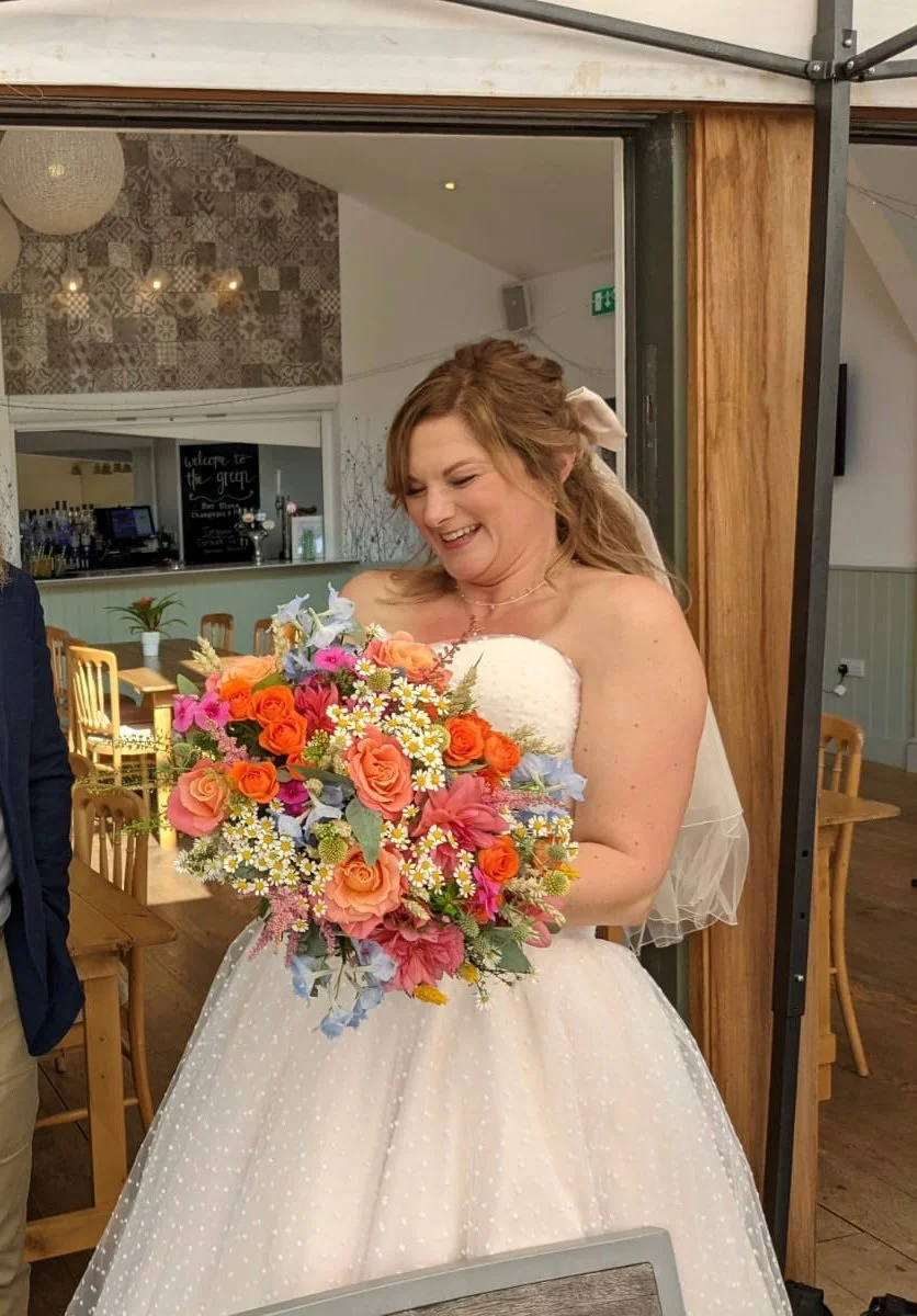 bright country wedding bouquet