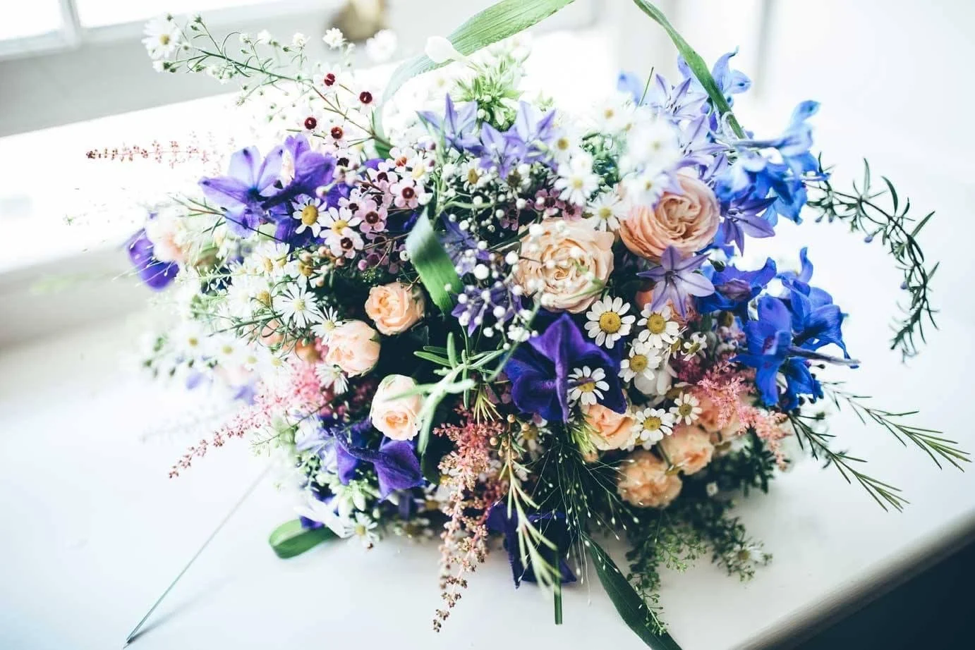 pink and purple wedding flowers