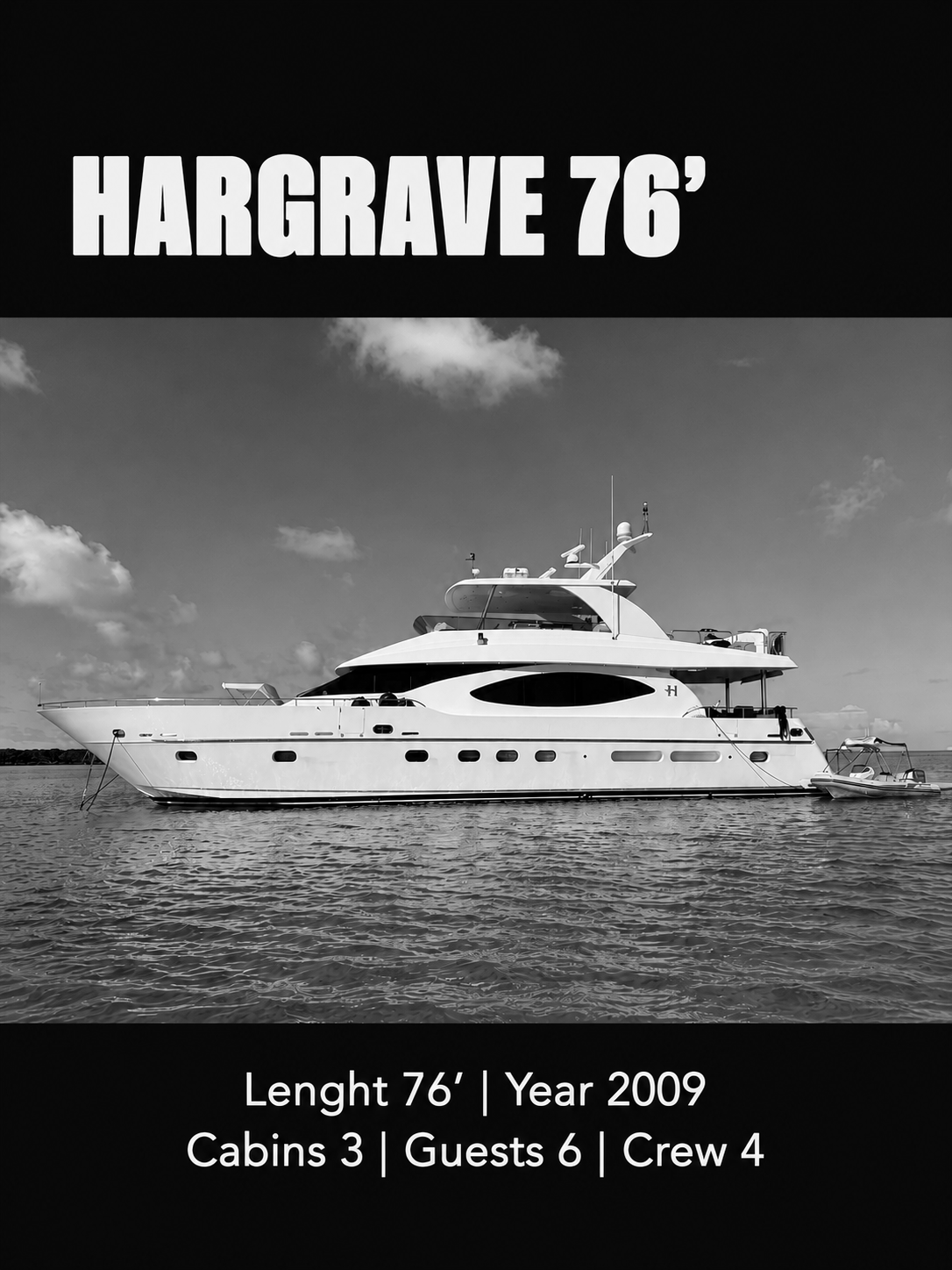 motor luxury yacht HARGRAVE 76