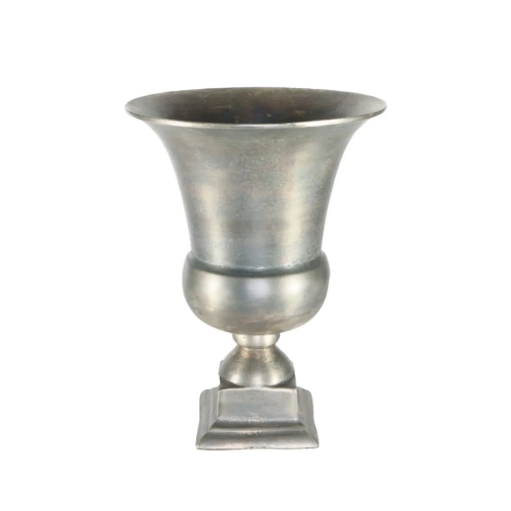 SILVER FLOWER URN 30CM - £20