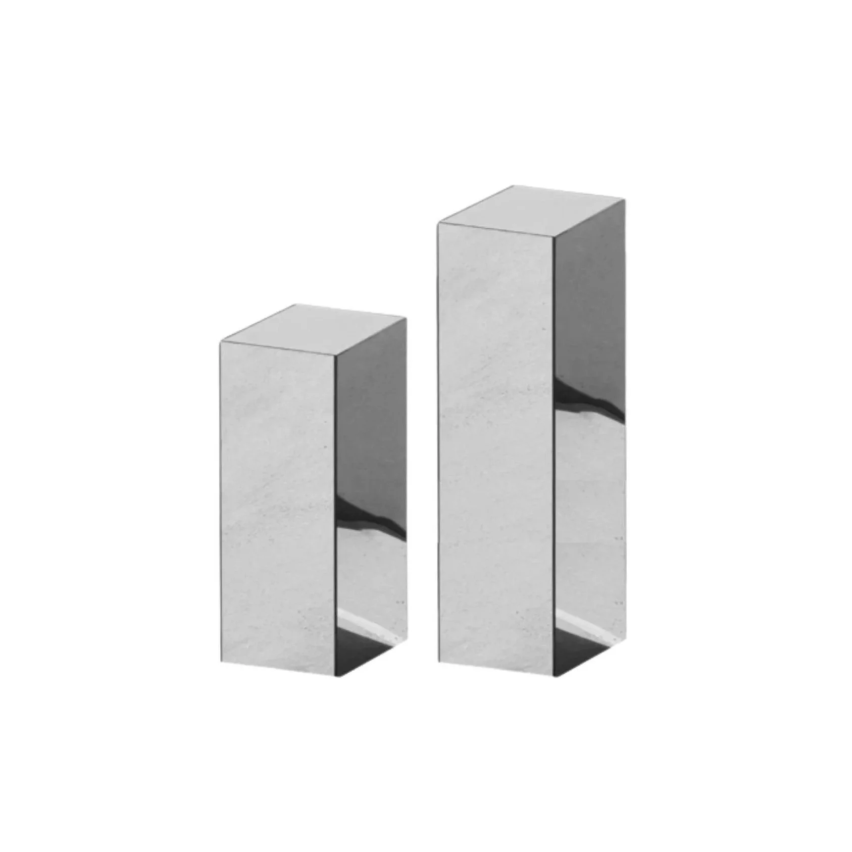 SILVER MIRRORED PLINTHS - £50