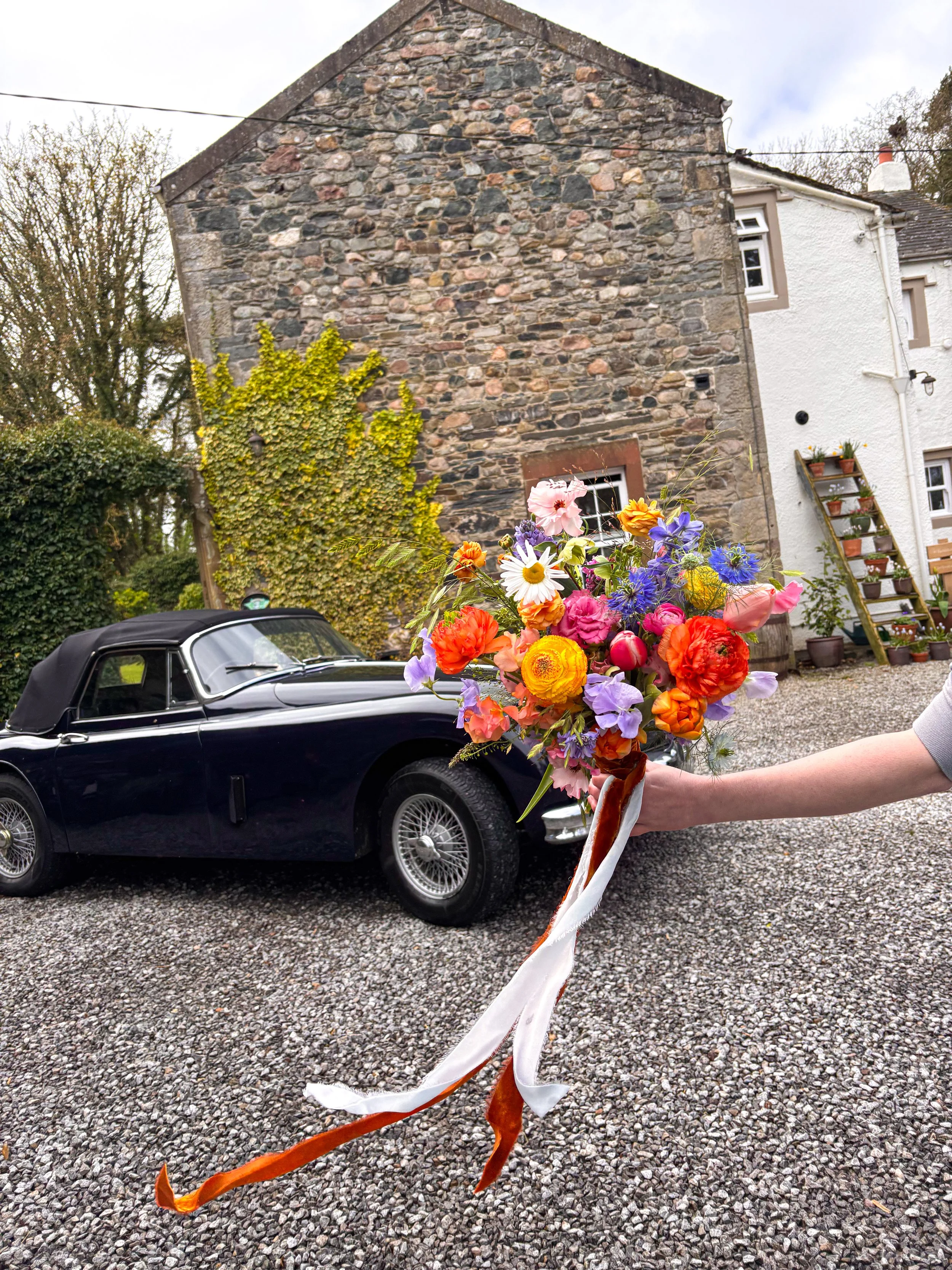 Colourful Spring Wildflower Bridal Bouquet with Unique Flowers - Funk & Bloom Modern Wedding Florist.jpeg