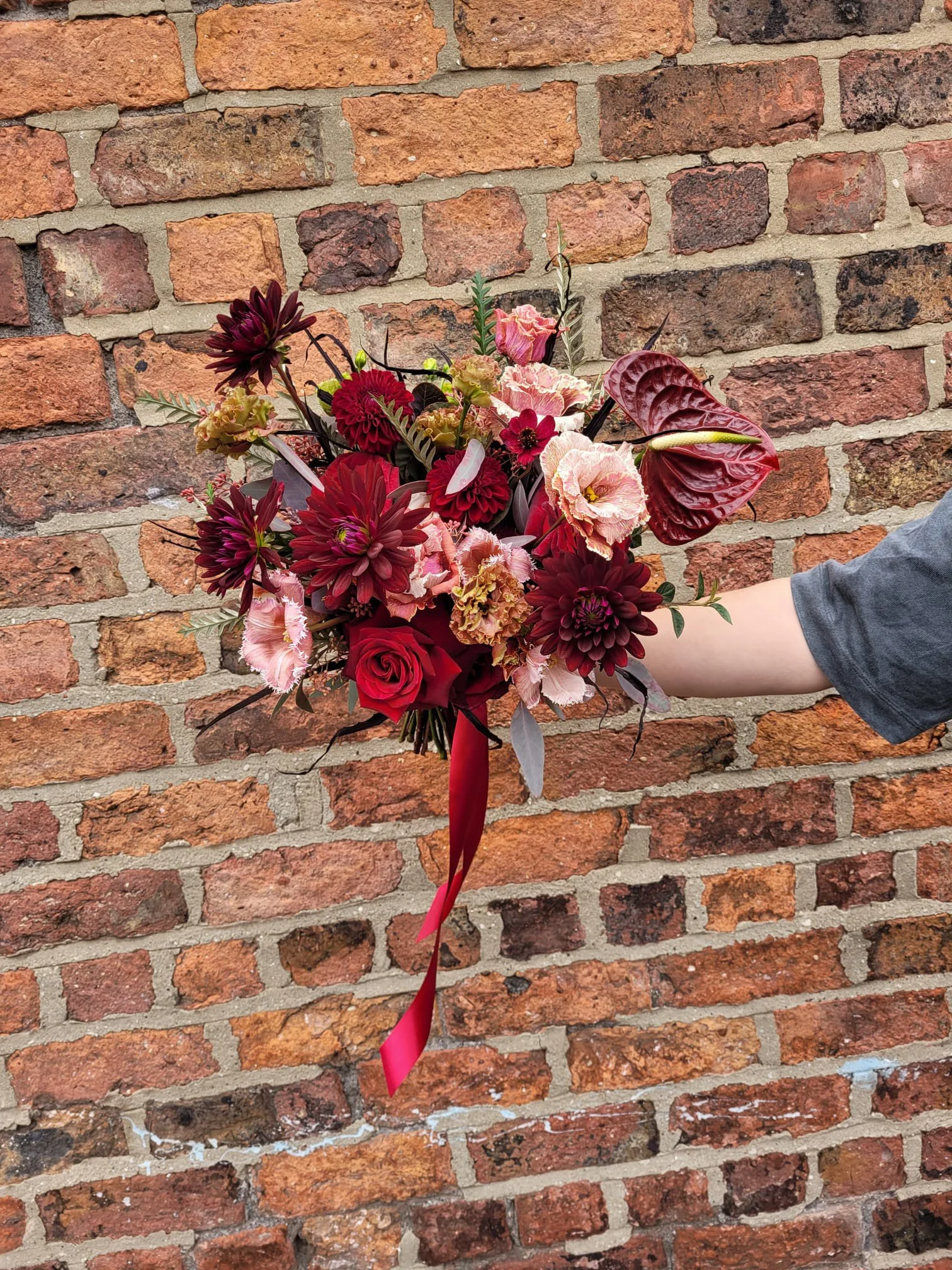 moody alt bridal bouquet