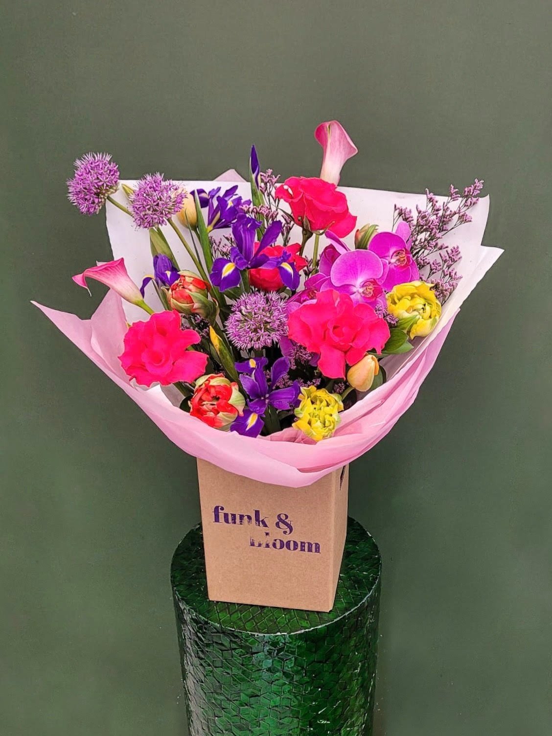 florist choice colourful bouquet of bright mixed flowers for delivery in liverpool