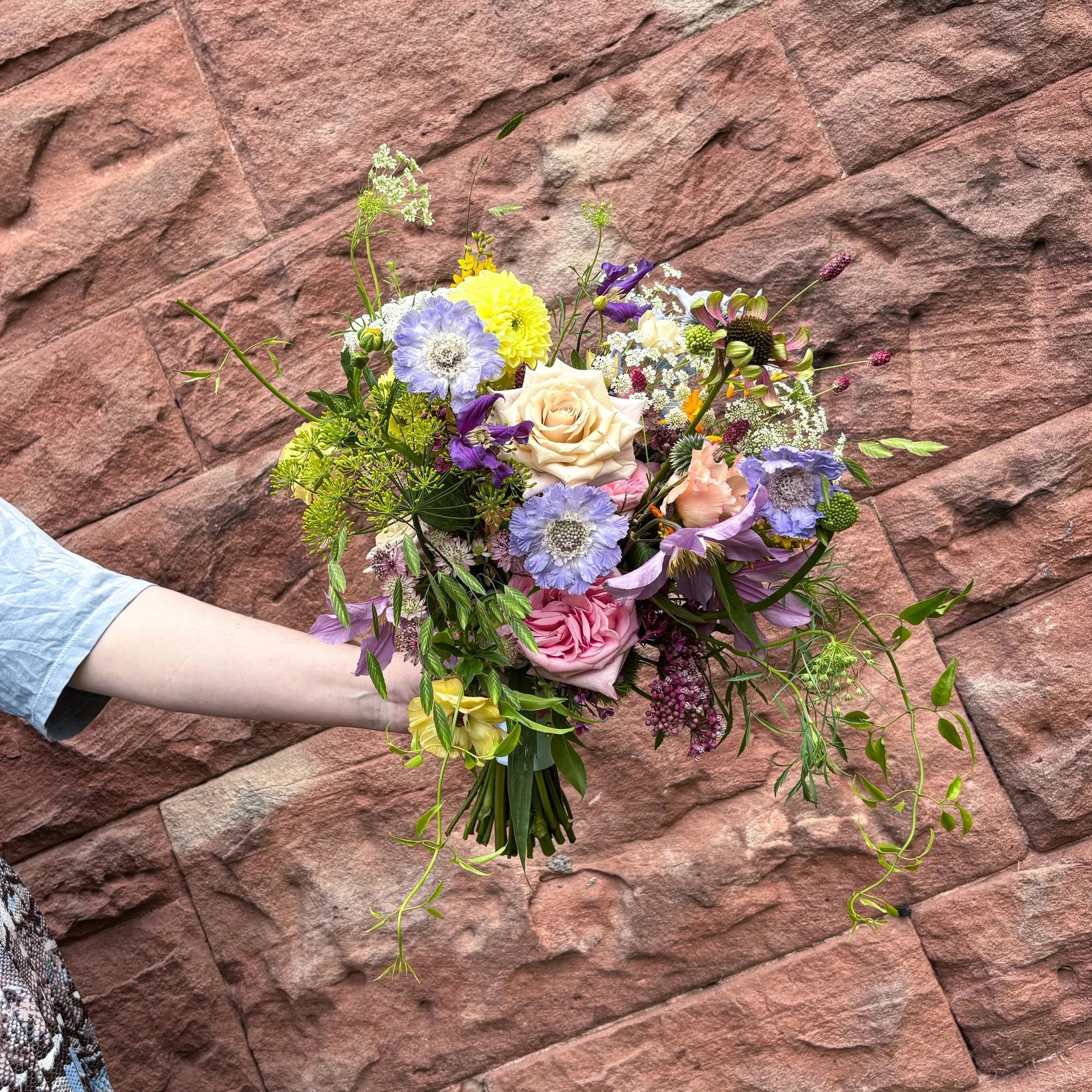 summer meadow wedding bouquet