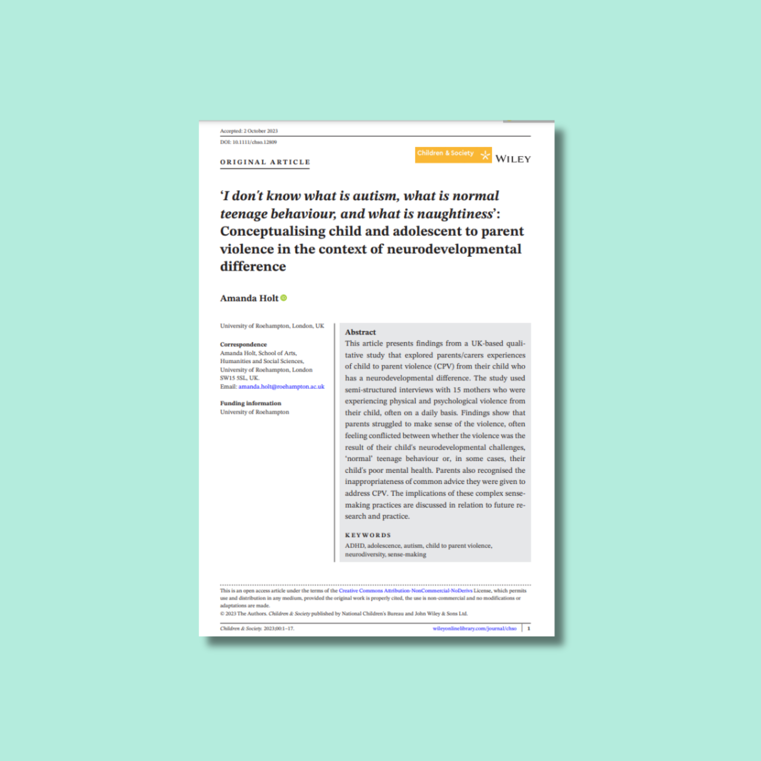 ‘I Don't Know what is Autism, what is Normal Teenage Behaviour, and What is Naughtiness’ Conceptualising Child and Adolescent to Parent Violence in the Context of Neurodevelopme.png