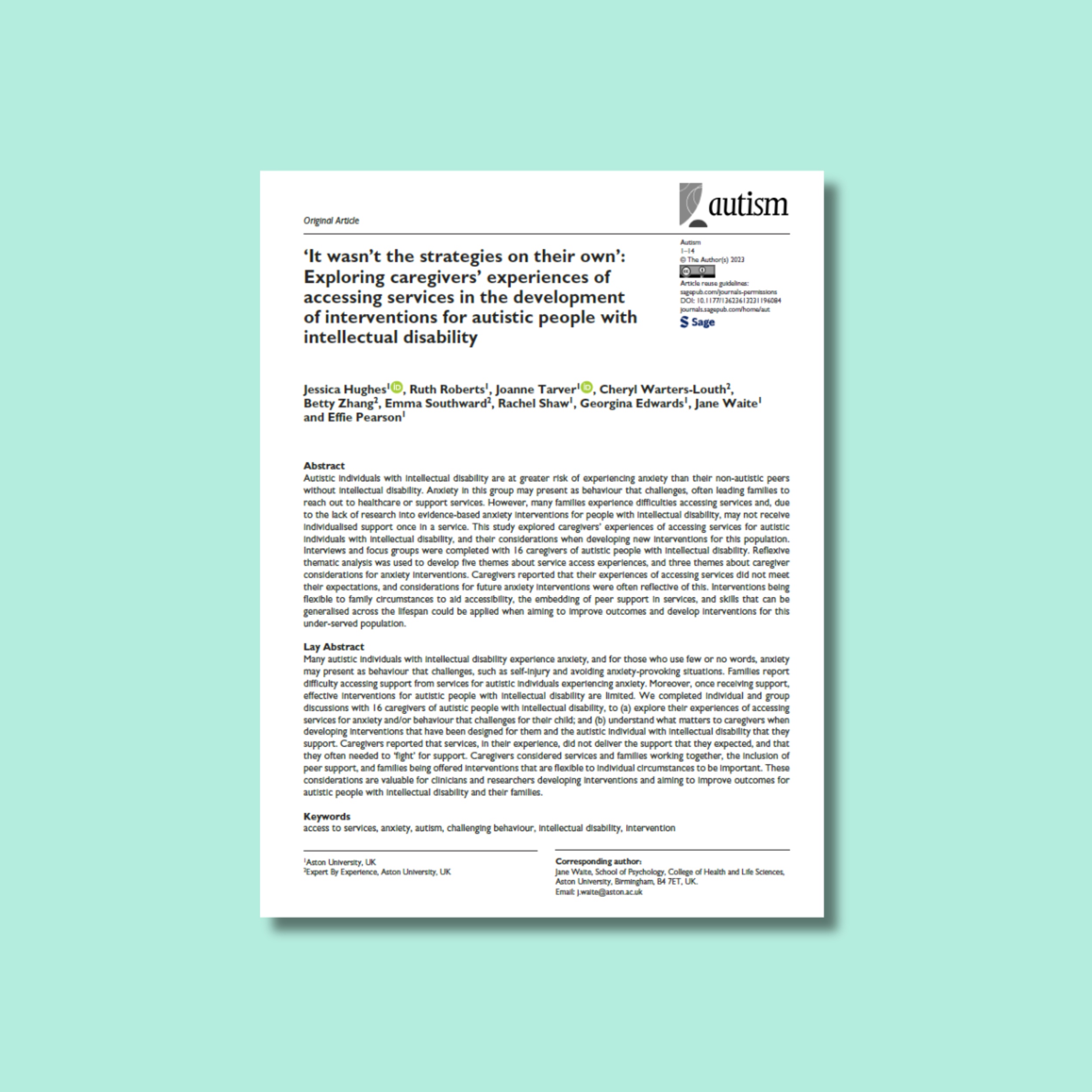 ‘It Wasn’t the Strategies on Their Own’: Exploring Caregivers’ Experiences of Accessing Services in the Development of Interventions for Autistic People with Intellectual Disability