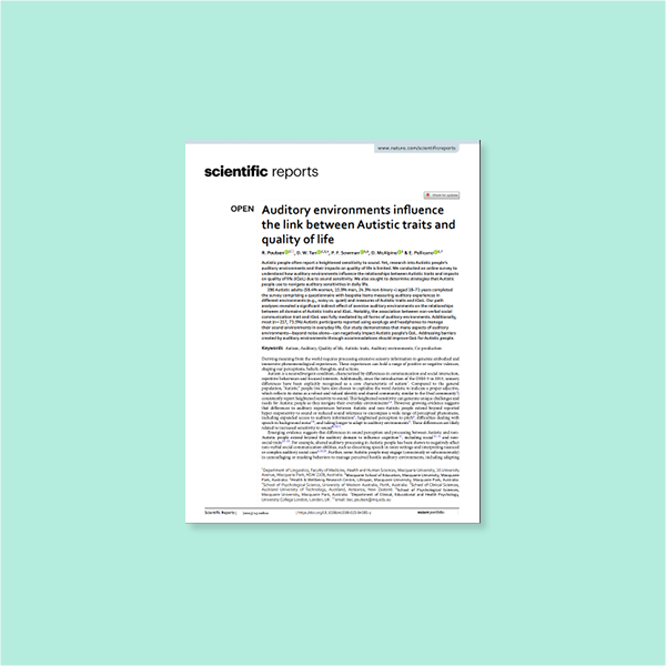 Auditory environments influence the link between Autistic traits and quality of life.png