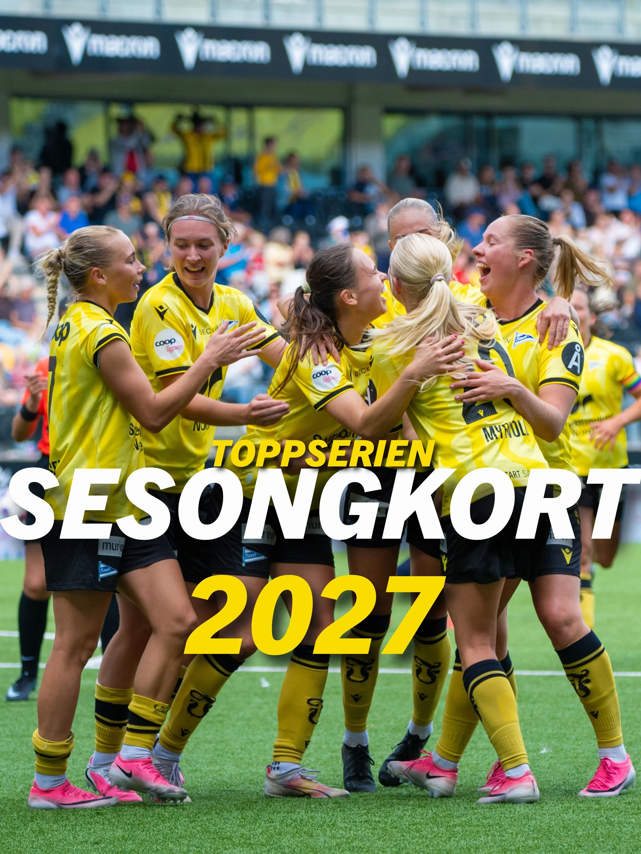 Festen skal fortsette neste sesong i Toppserien, og vi vil ha deg med p&aring; festen ogs&aring; neste &aring;r 💛🖤 Allerede n&aring; kan du bestille sesongkort! En ypperlig mulighet &aring; gi dette til julegave til en som elsker Start kvinner 💛🤩