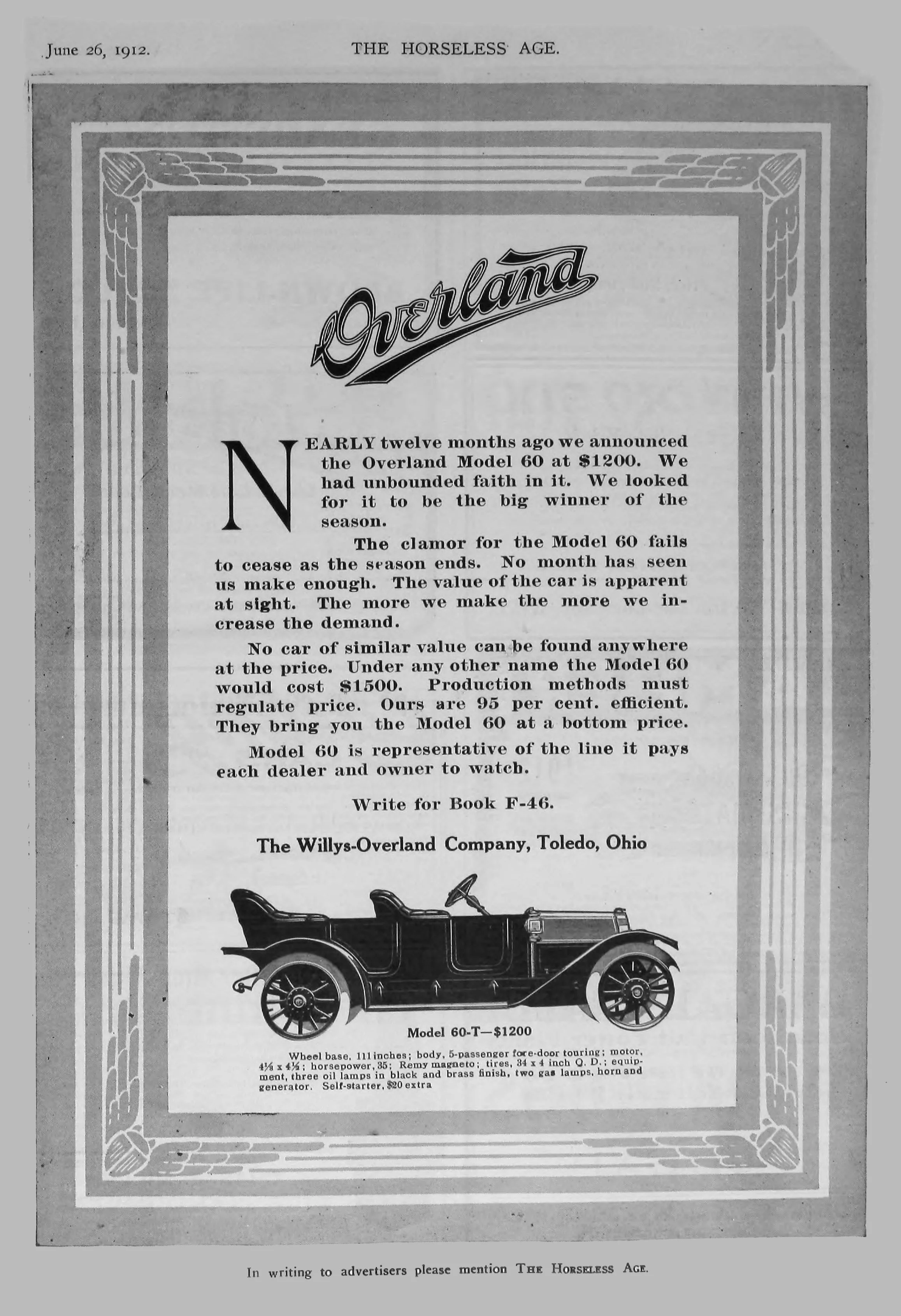 The Overland Auto Company, 19031926 — Vinmotive
