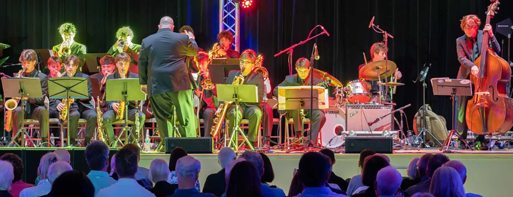 Students playing a jazz concert