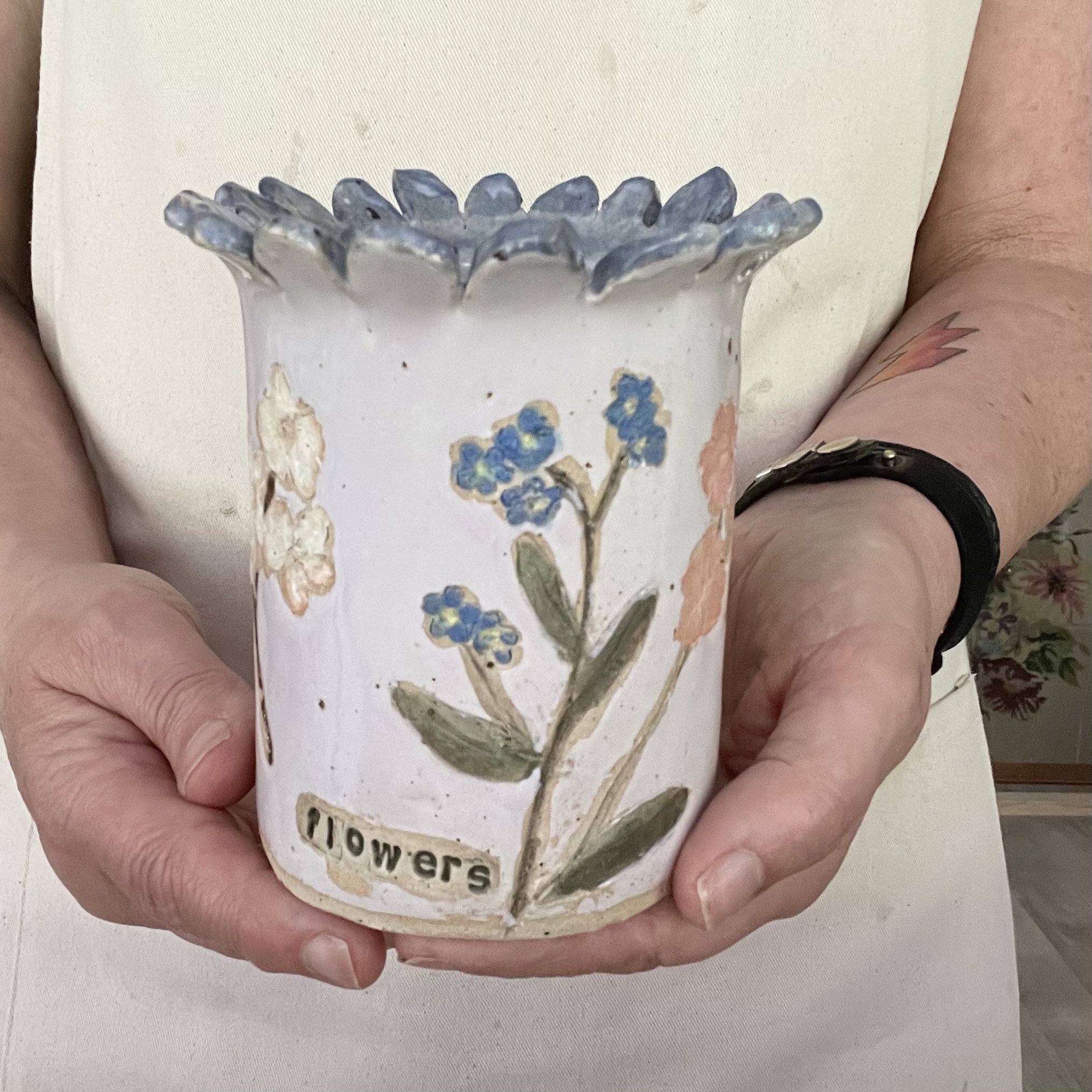 Pottery Hand Built Vase Workshop with Flowers  - 22 July 2023