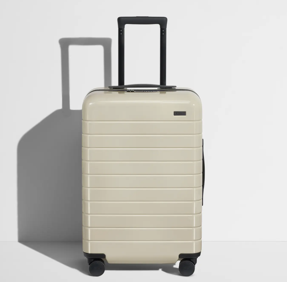 Away suitcase salt white gloss
