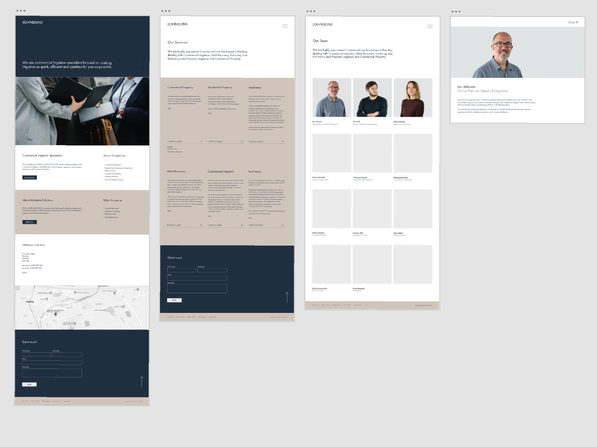 Web design for Johnsons Solicitors