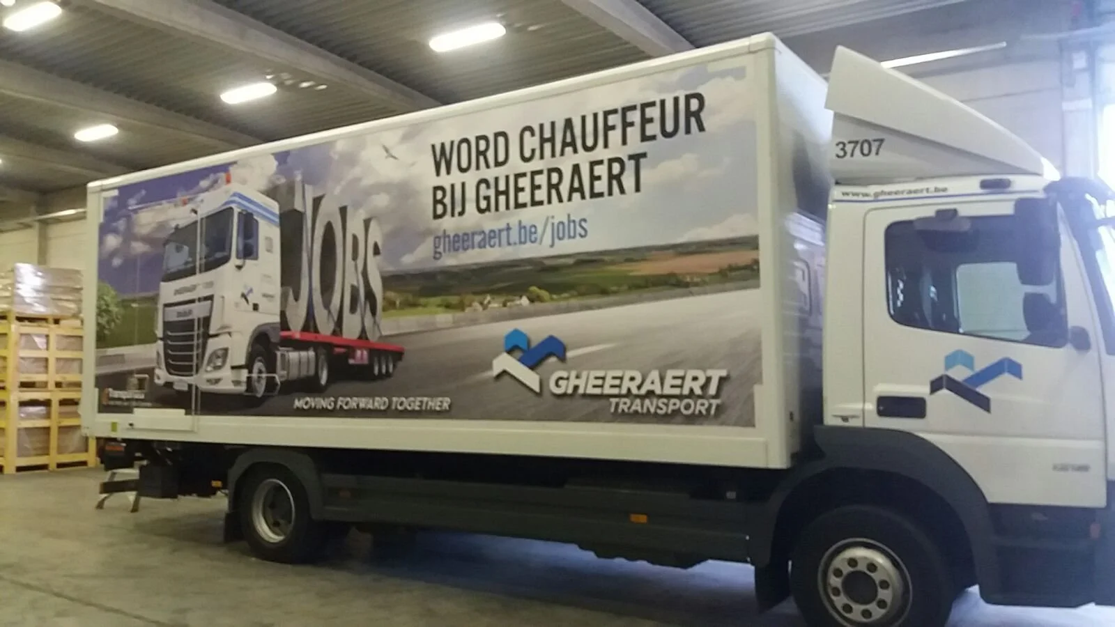 Belettering vrachtwagen Gheeraert