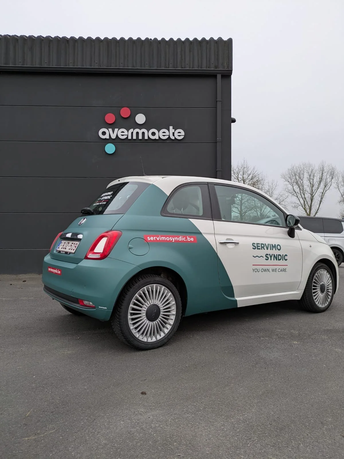 Belettering en car wrap Servimo Syndic