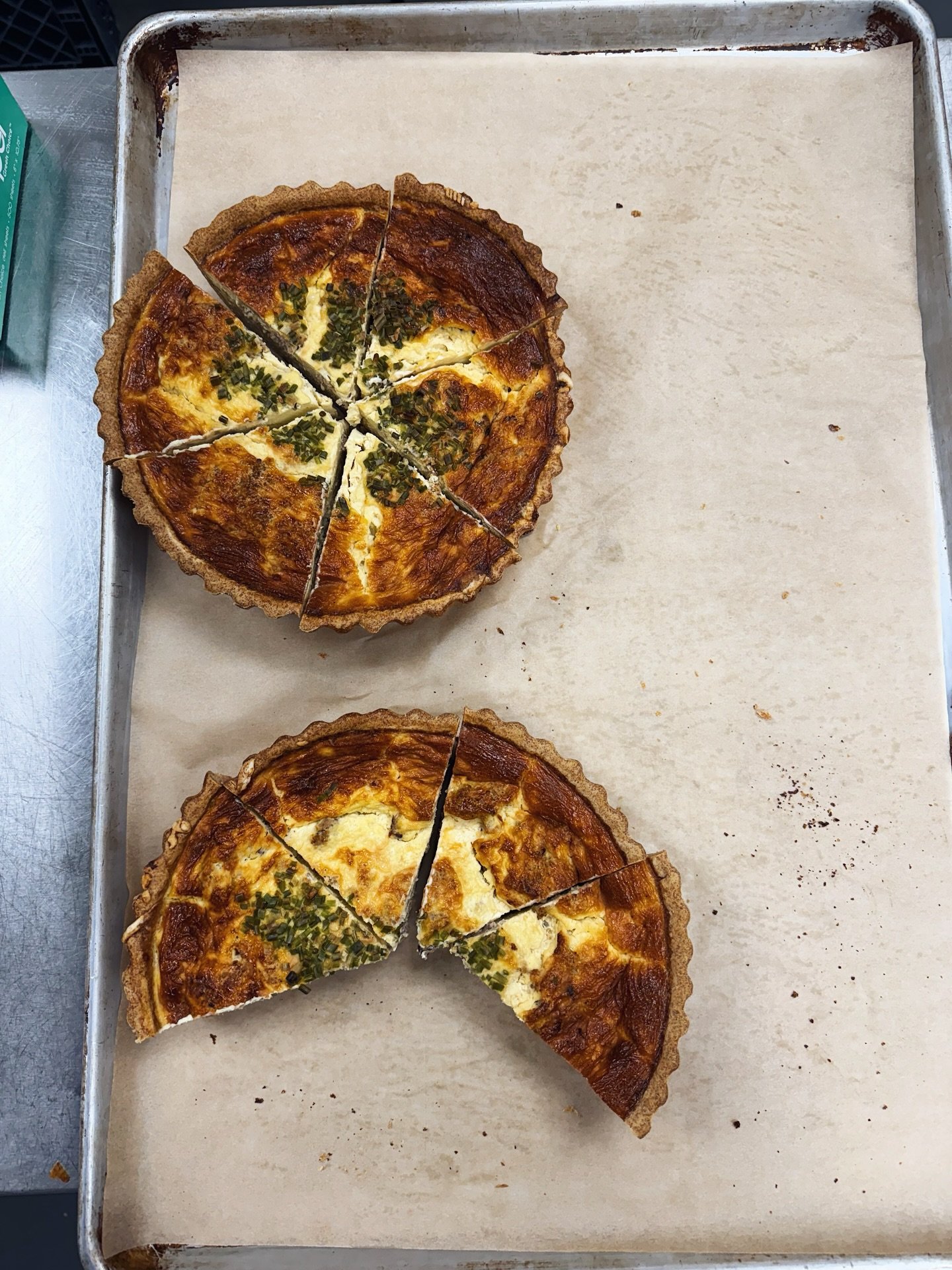 Need a break from all the holiday sweets? Try something savory like our signature quiche! We are here all weekend 🥚🍳