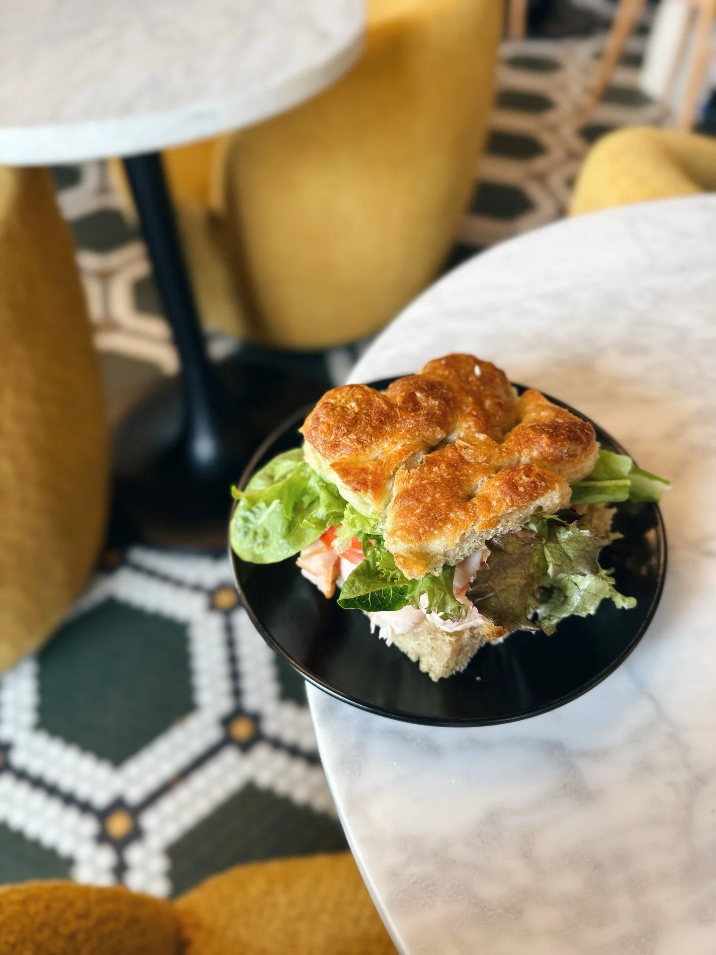 Our turkey club is back for the month of April! Each month we switch up our sandwiches and salads, and this is a favorite! Served on our freshly baked focaccia, you will be wanting this one more than once!! 🥪