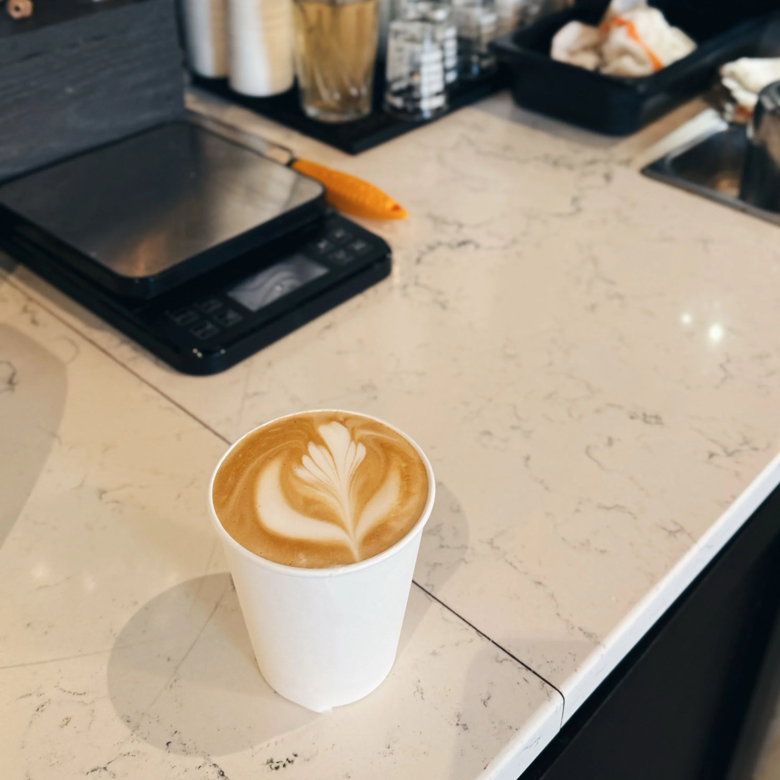 A little comfort in a cup. Stop by and grab your favorite latte to go, or enjoy it here with us!