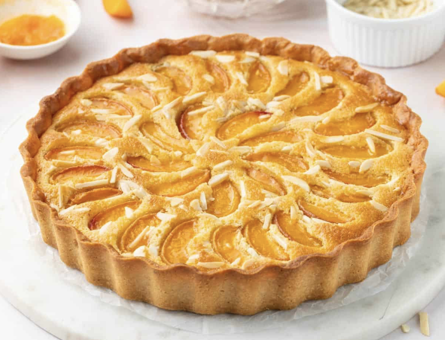 French Almond Frangipane Peach Tart