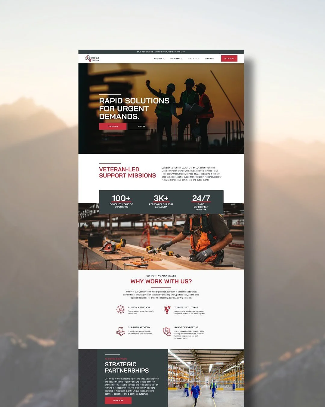 Website launch for Guardian 6 Solutions! G6S needed a bold design to match their mission-driven work. The result? A modern, high-impact website that brings clarity, credibility, and serious impact. Proud to support this veteran-owned business! 🇺🇸

