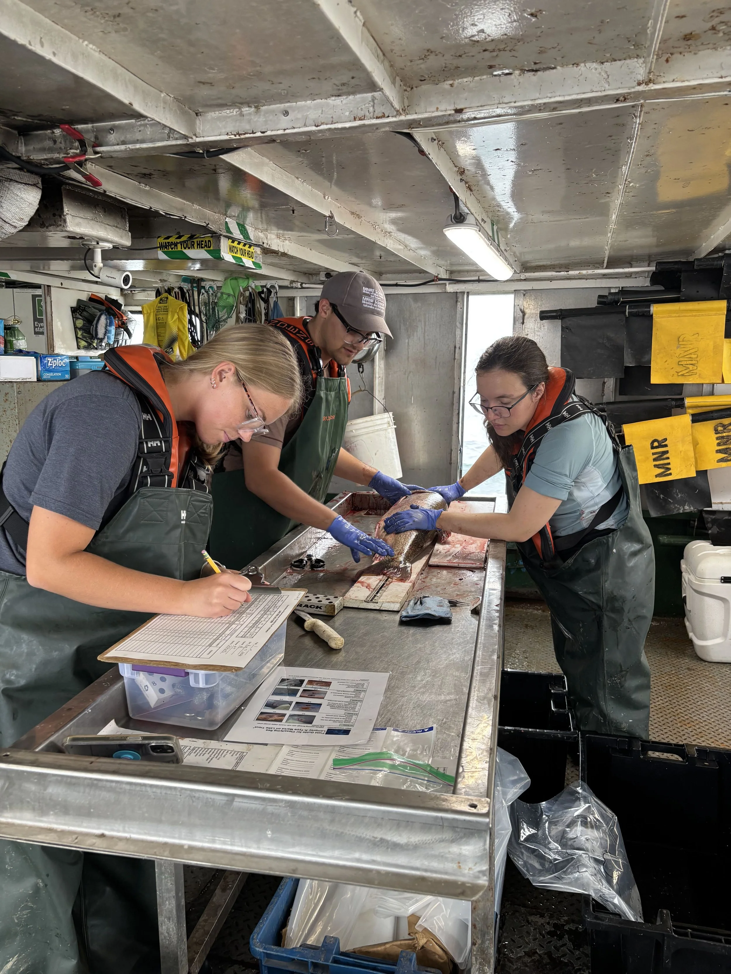 From Data to the Lake: CEM Students Get a Firsthand Look at Fisheries Monitoring on Lake Erie