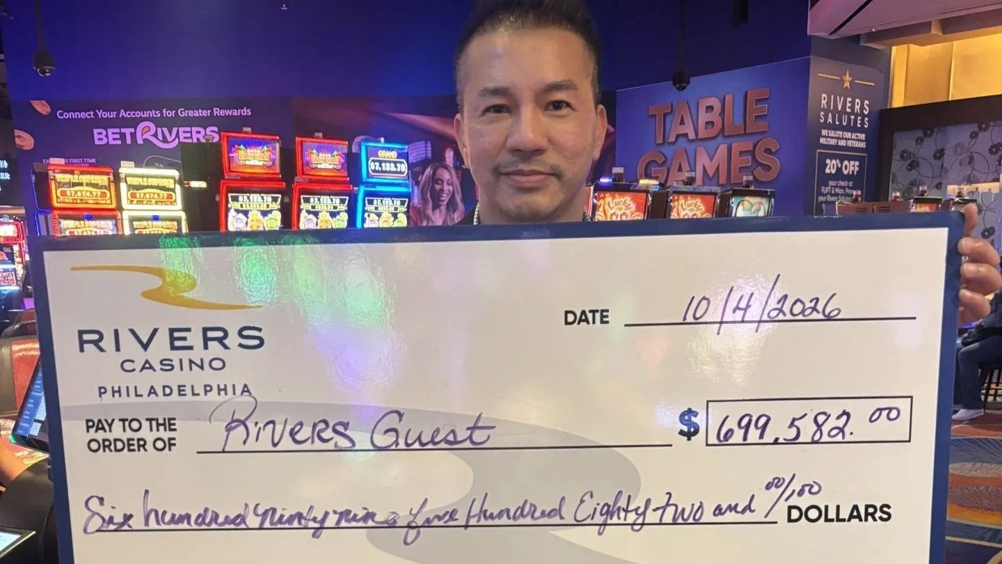 $700K JACKPOT AT RIVERS CASINO PHILADELPHIA — 2ND TIME IN 5 WEEKS