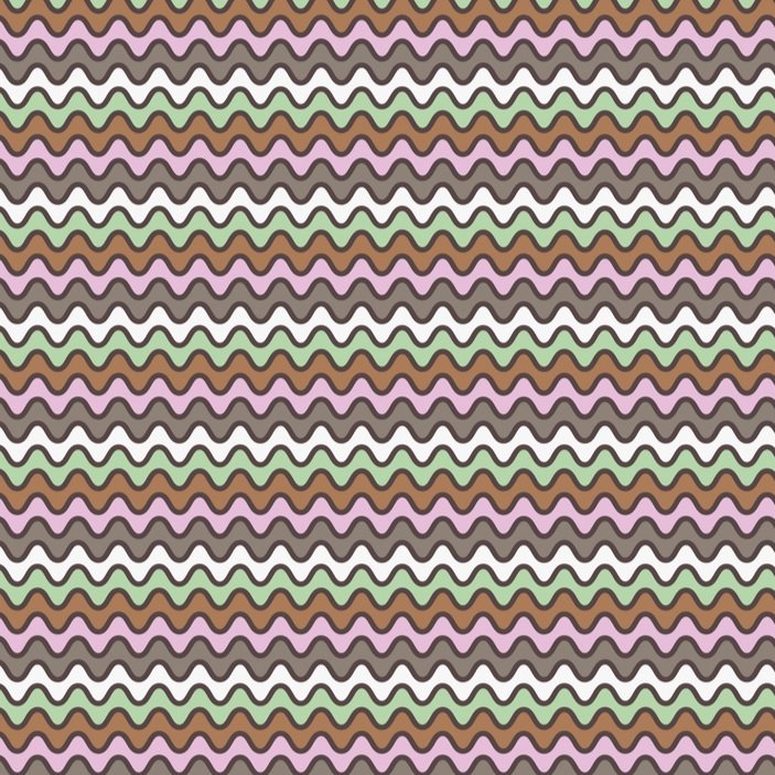 wavy colorful stripes resembling ric rac retro vibe