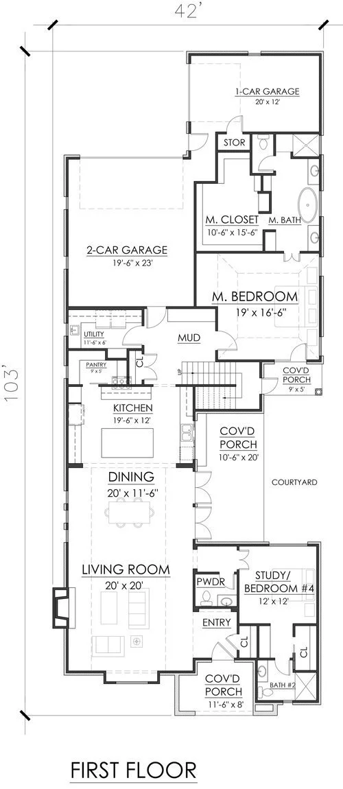 Miramar | 3244 SqFt • 4 Bed • 3-1/2 Bath — Creative Home Designs