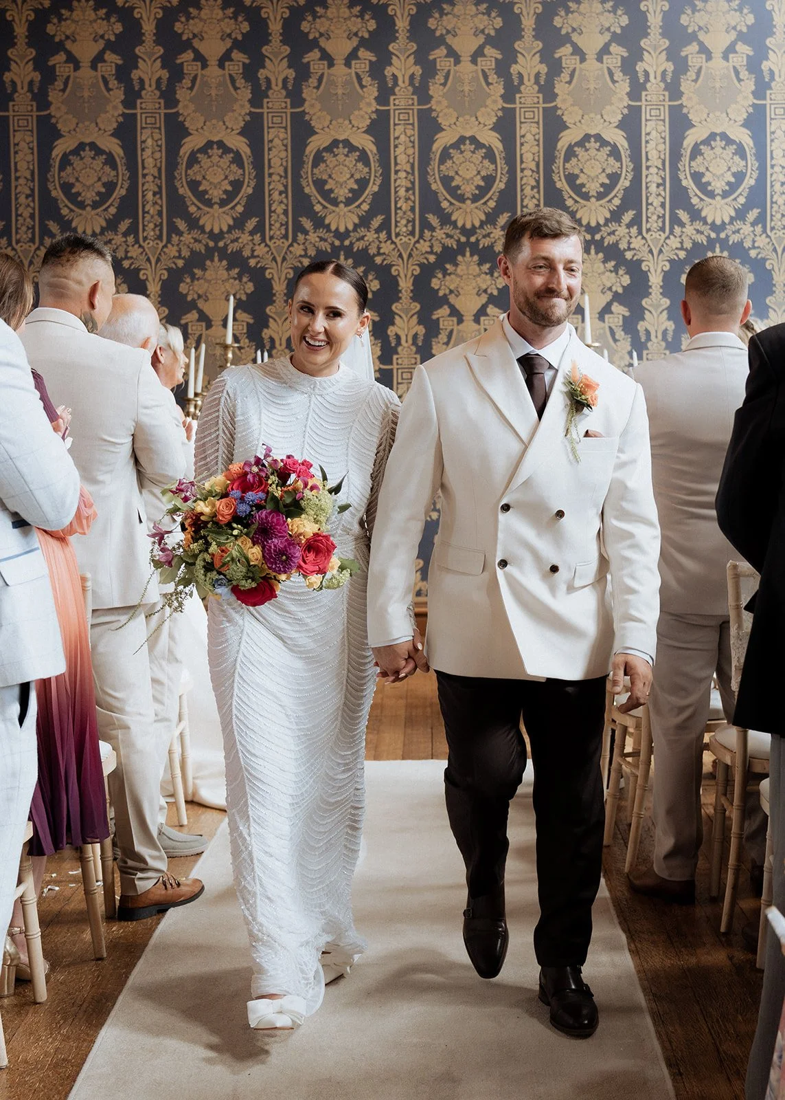 Soughton Hall Wedding Ceremony Exit